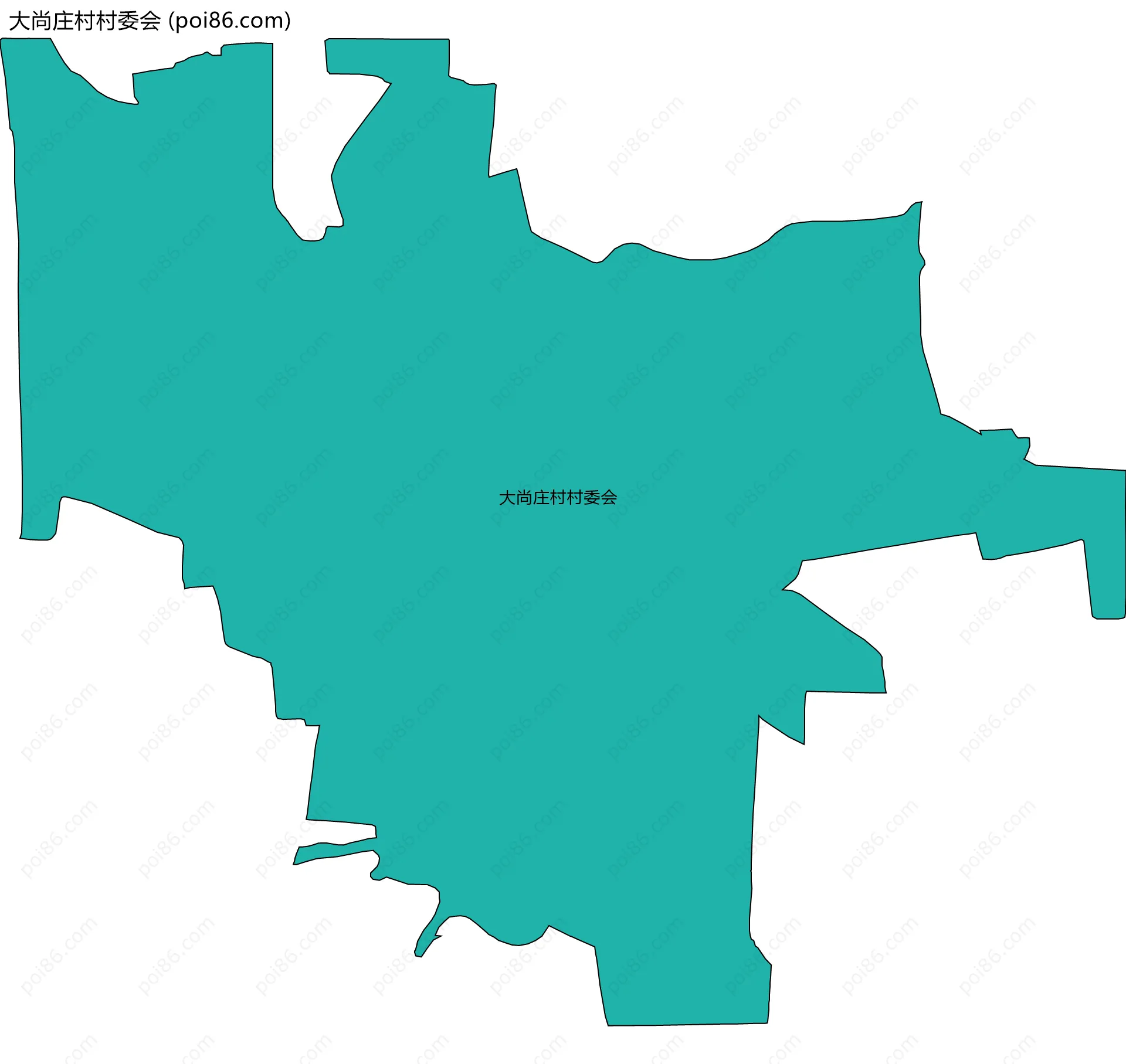 大尚庄村村委会边界地图