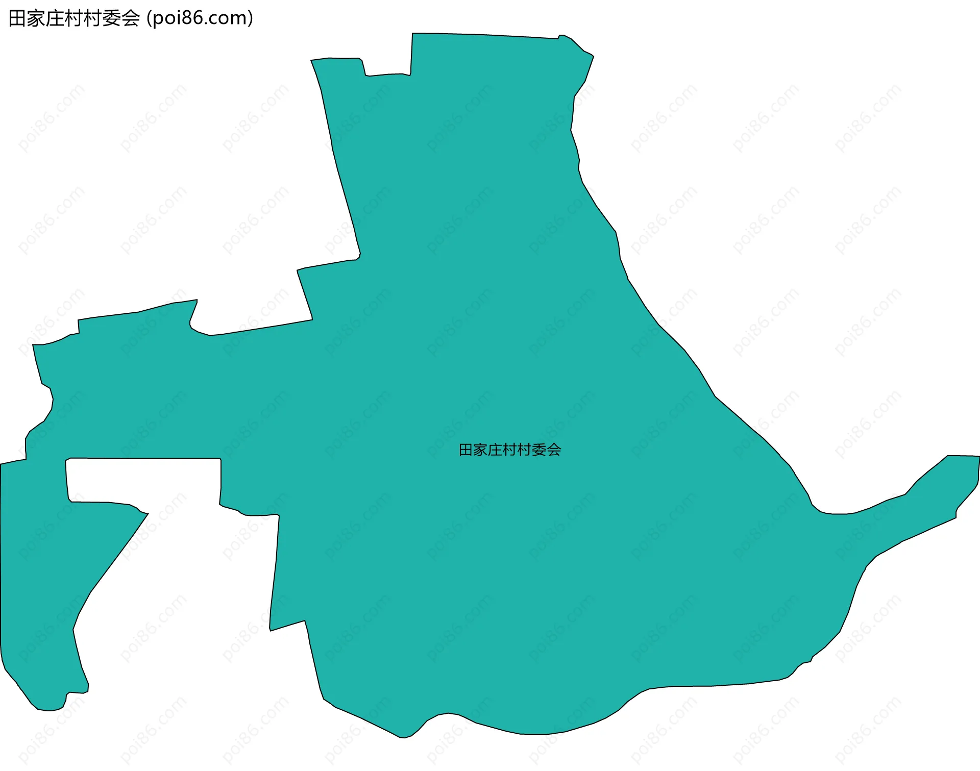 田家庄村村委会边界地图