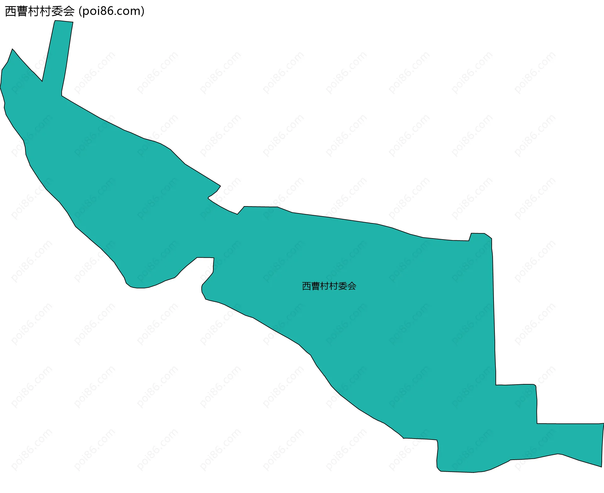 西曹村村委会边界地图
