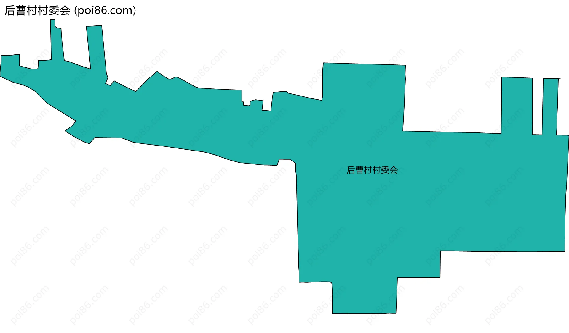 后曹村村委会边界地图
