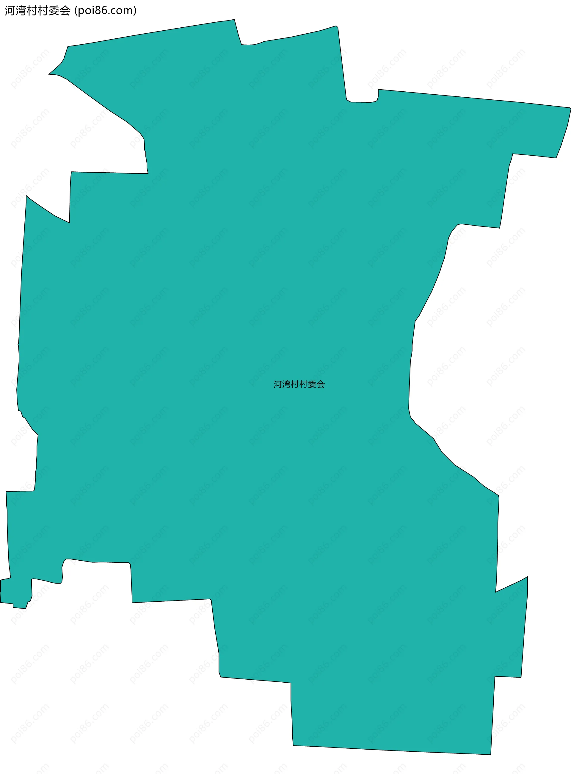 河湾村村委会边界地图