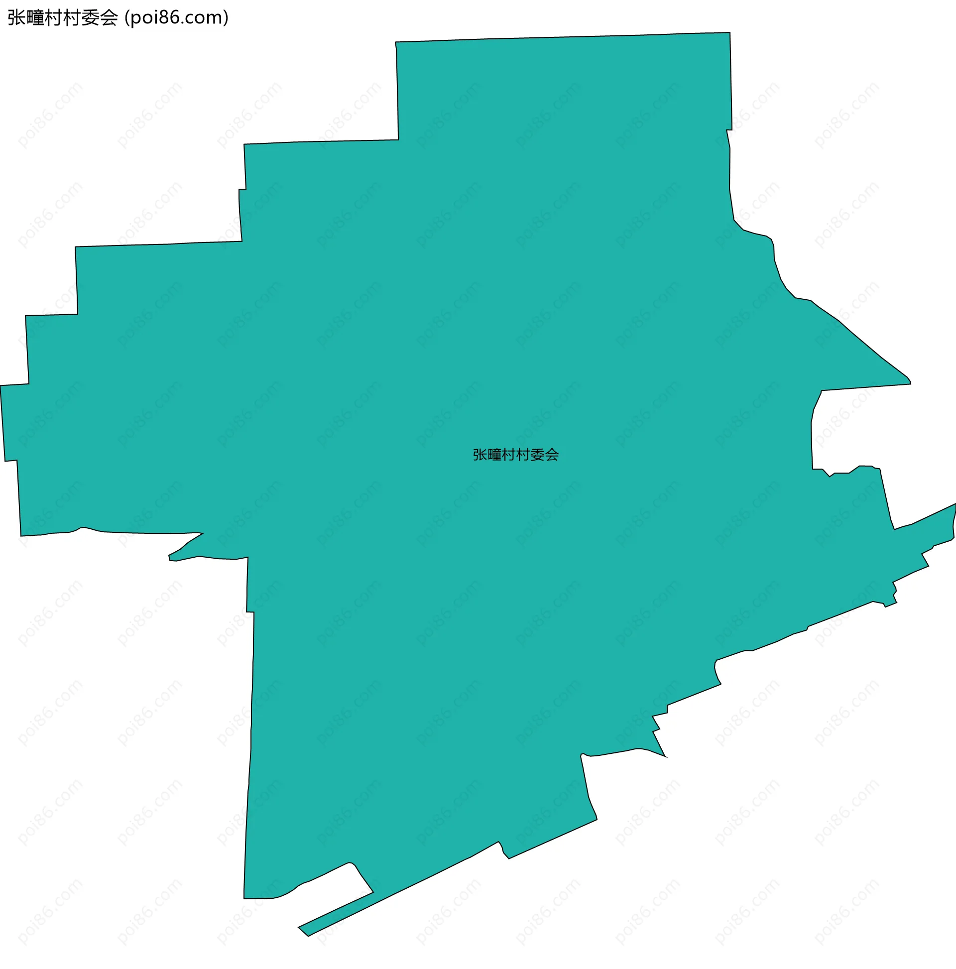 张疃村村委会边界地图