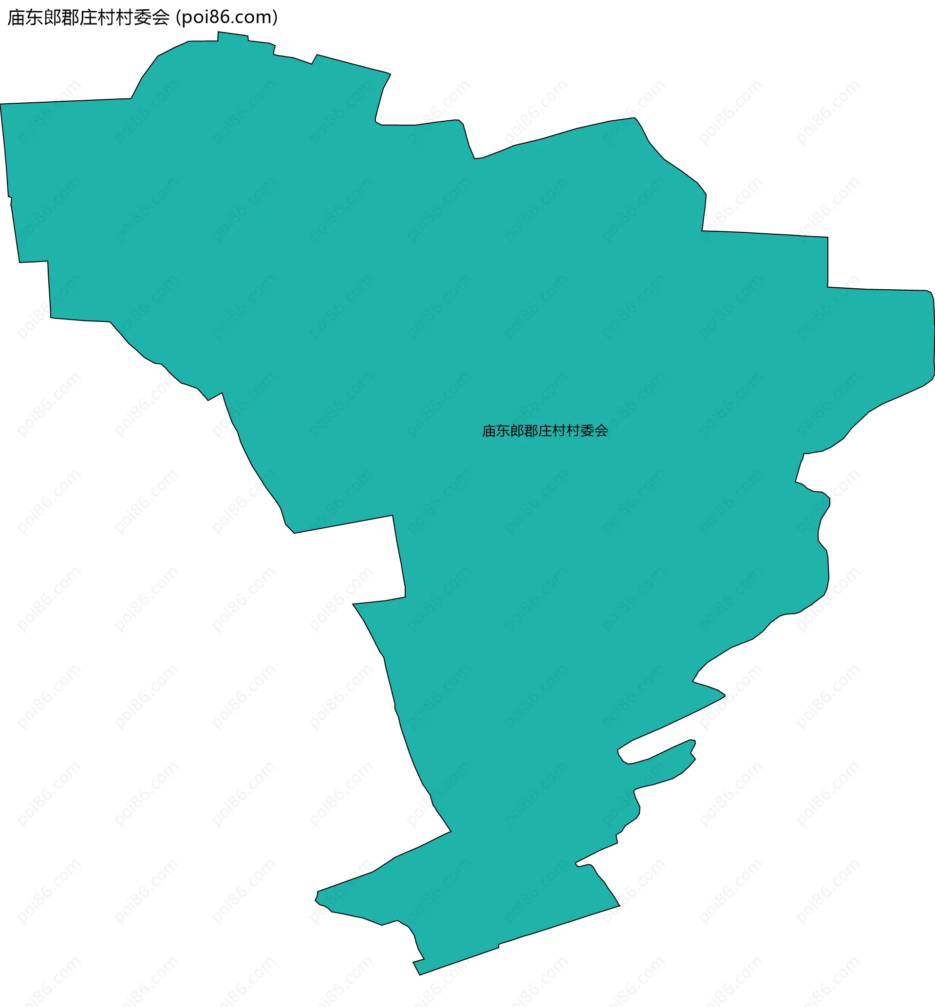 庙东郎郡庄村村委会边界地图
