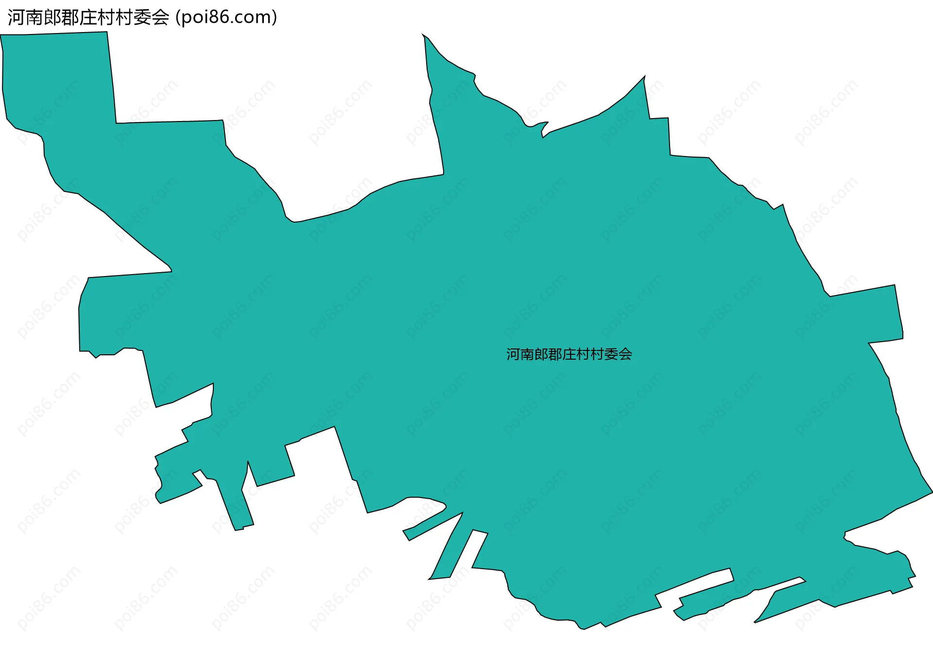 河南郎郡庄村村委会边界地图