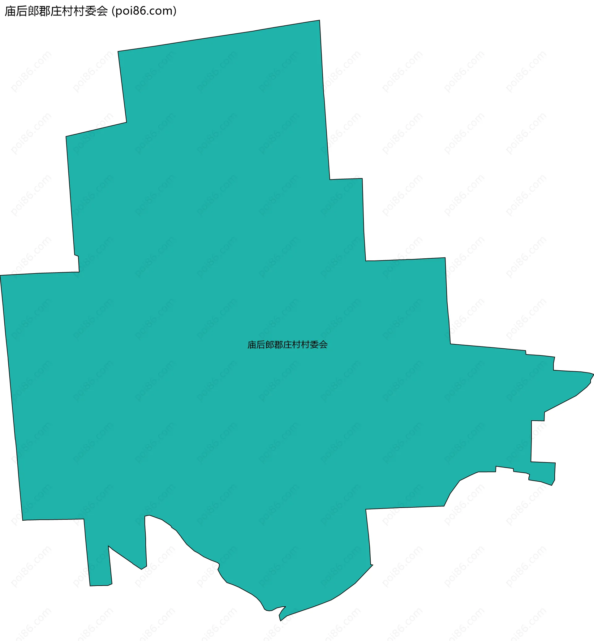 庙后郎郡庄村村委会边界地图