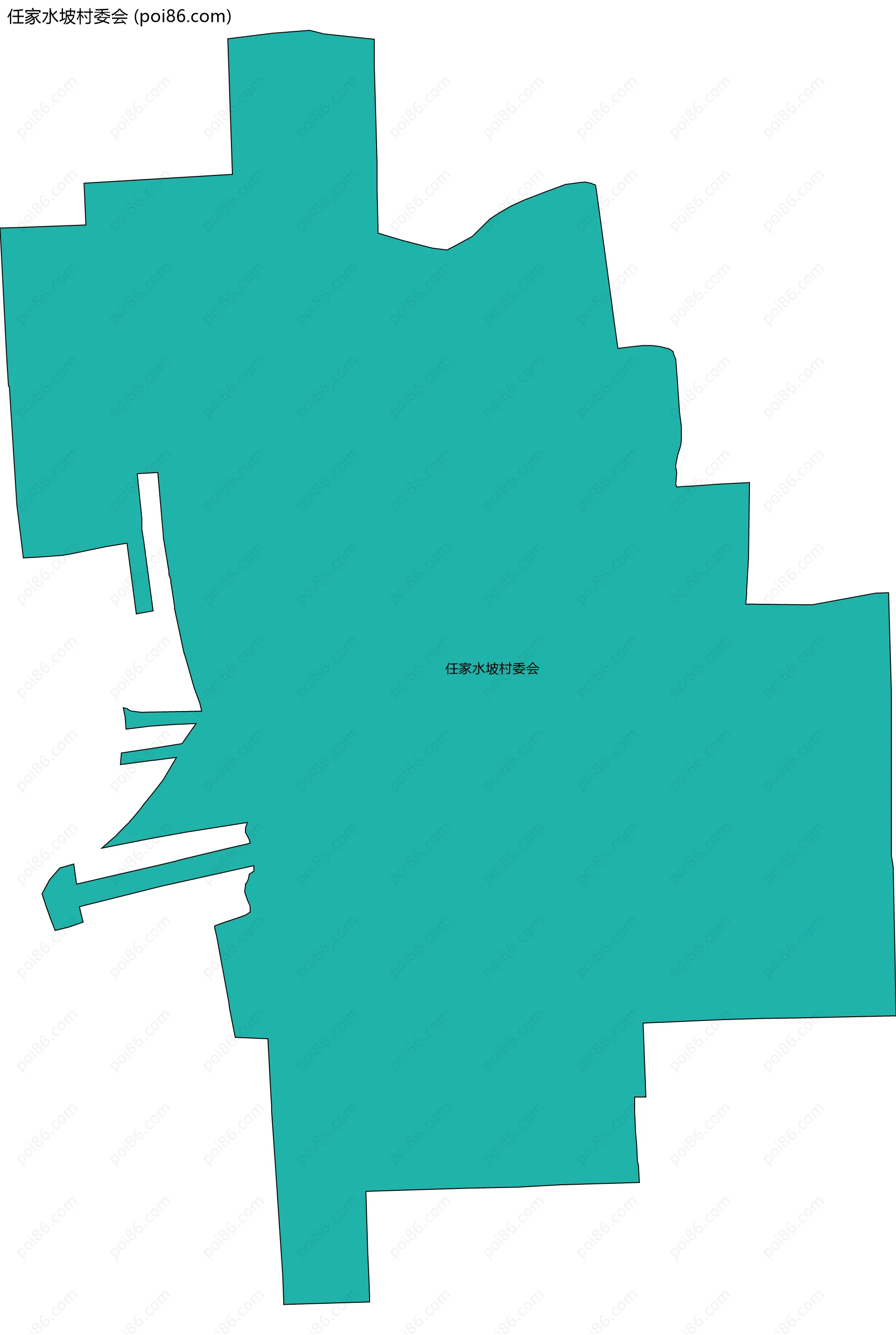 任家水坡村委会边界地图