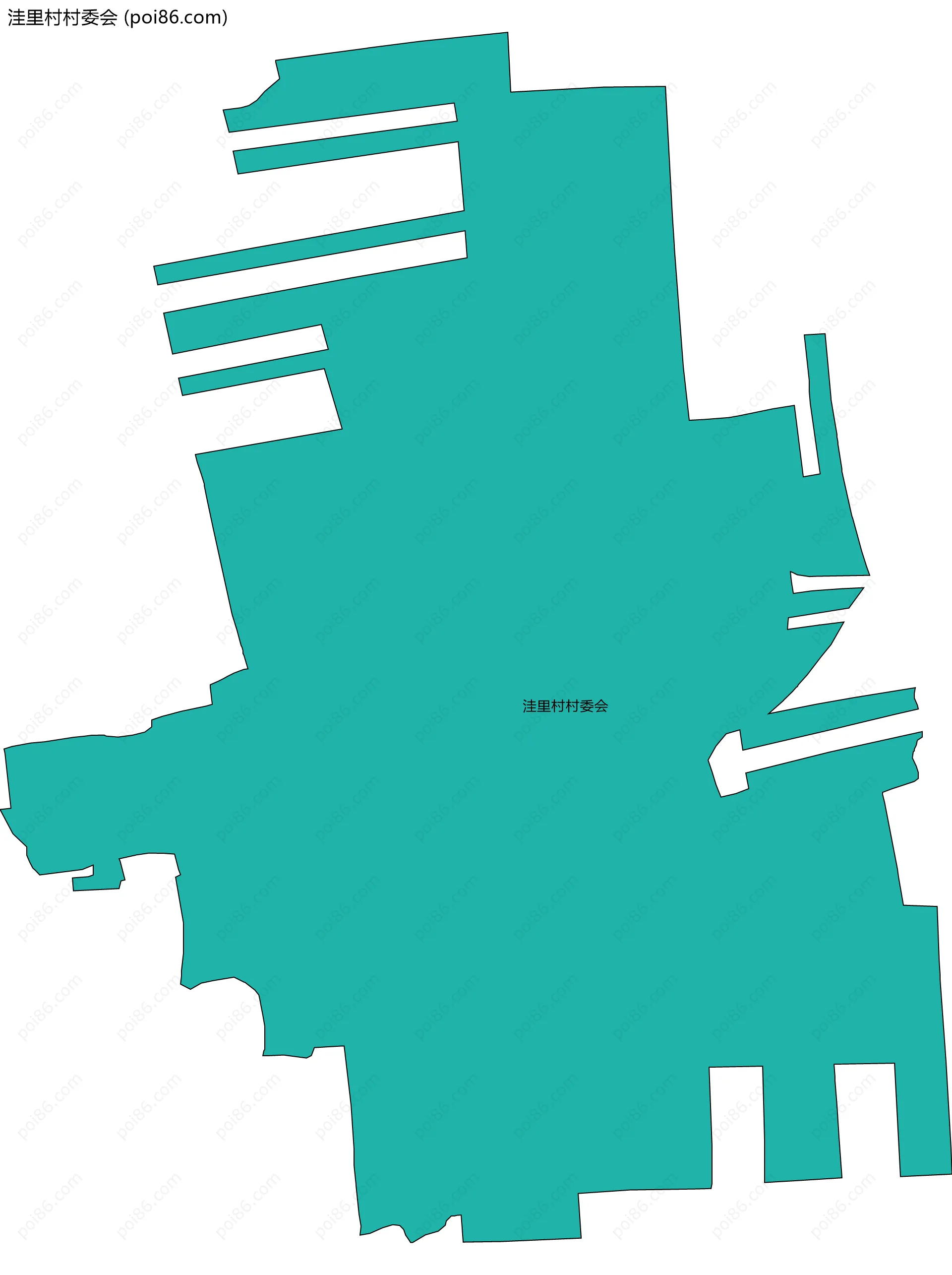 洼里村村委会边界地图