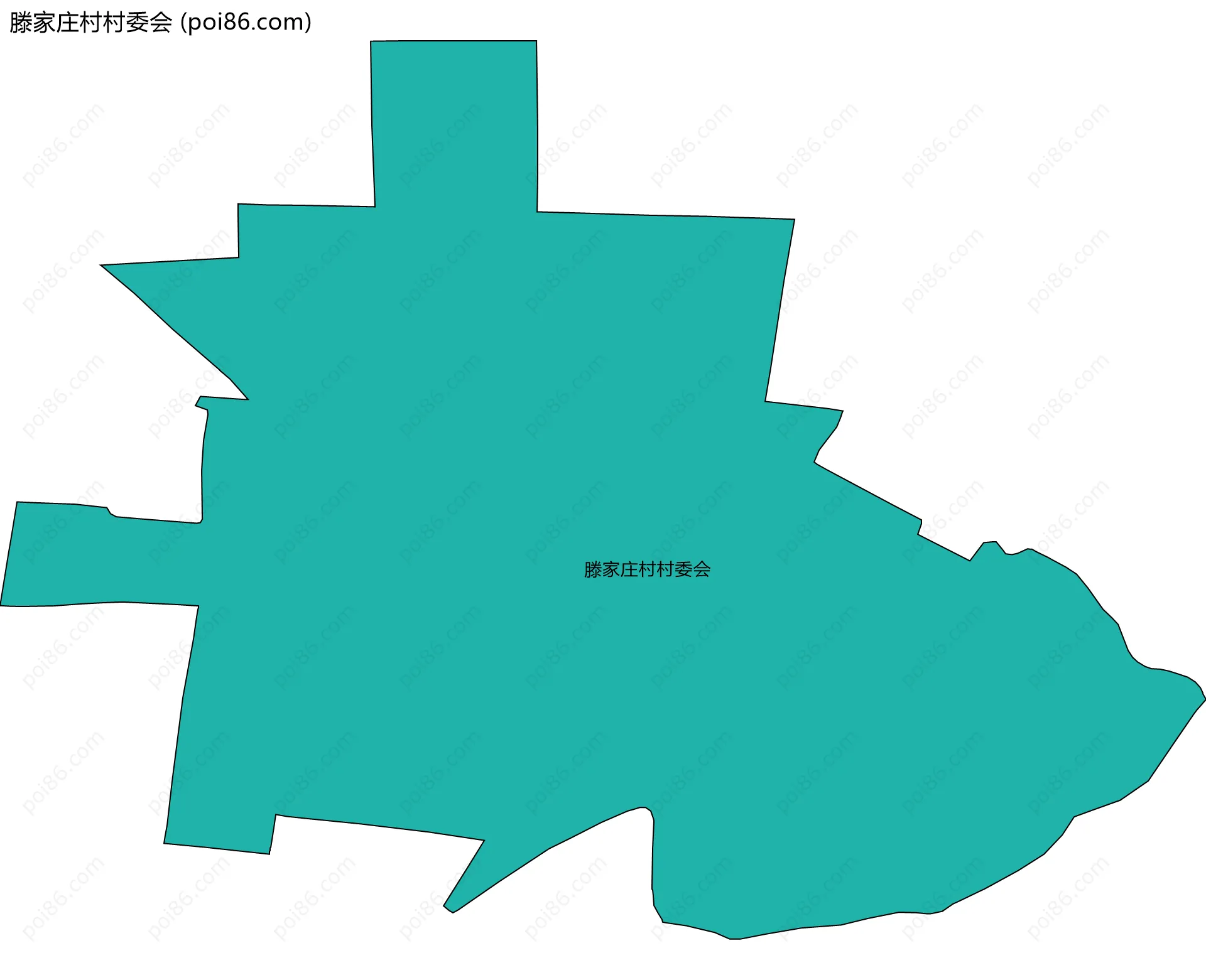 滕家庄村村委会边界地图
