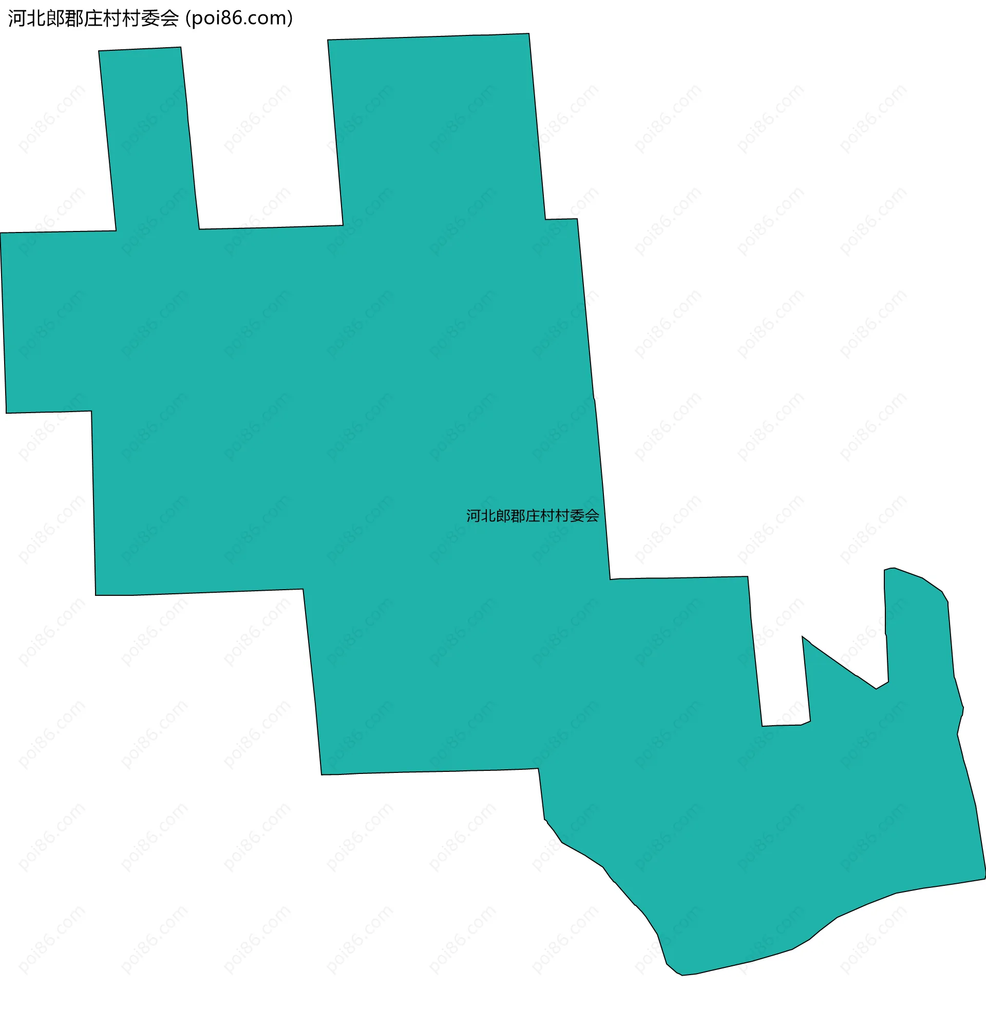 河北郎郡庄村村委会边界地图