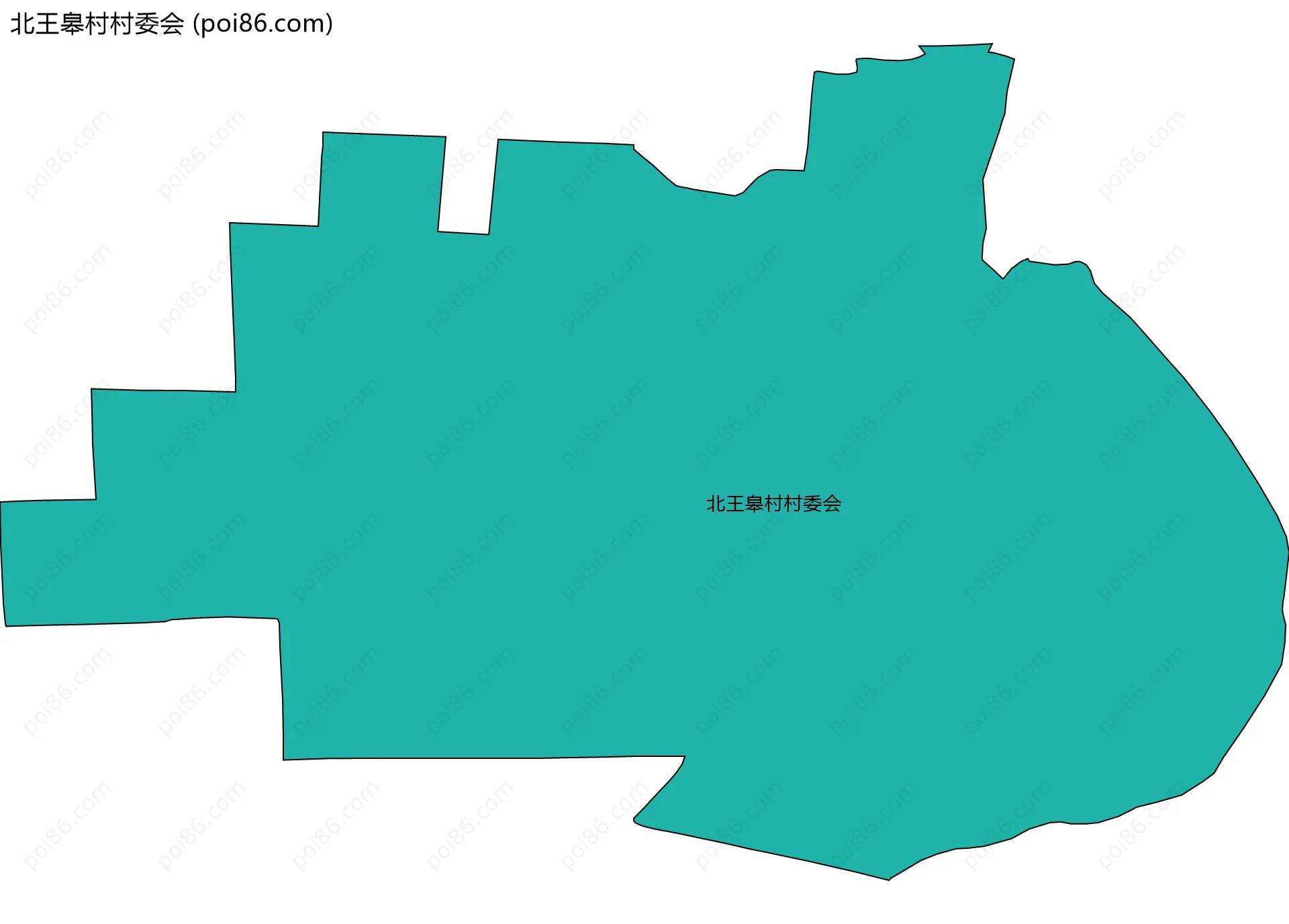 北王皋村村委会边界地图