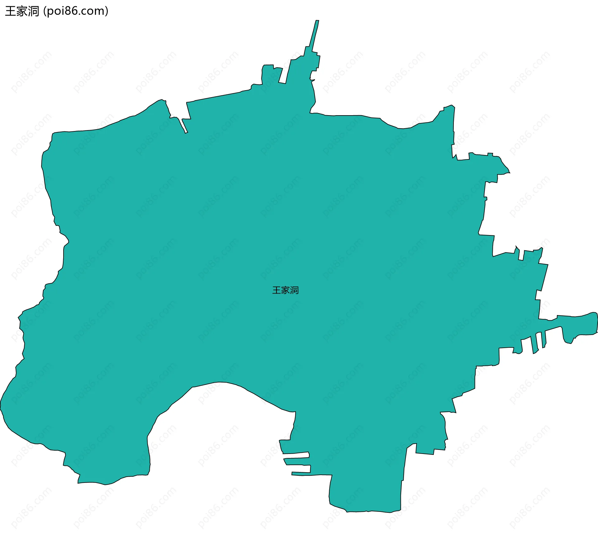 王家洞边界地图