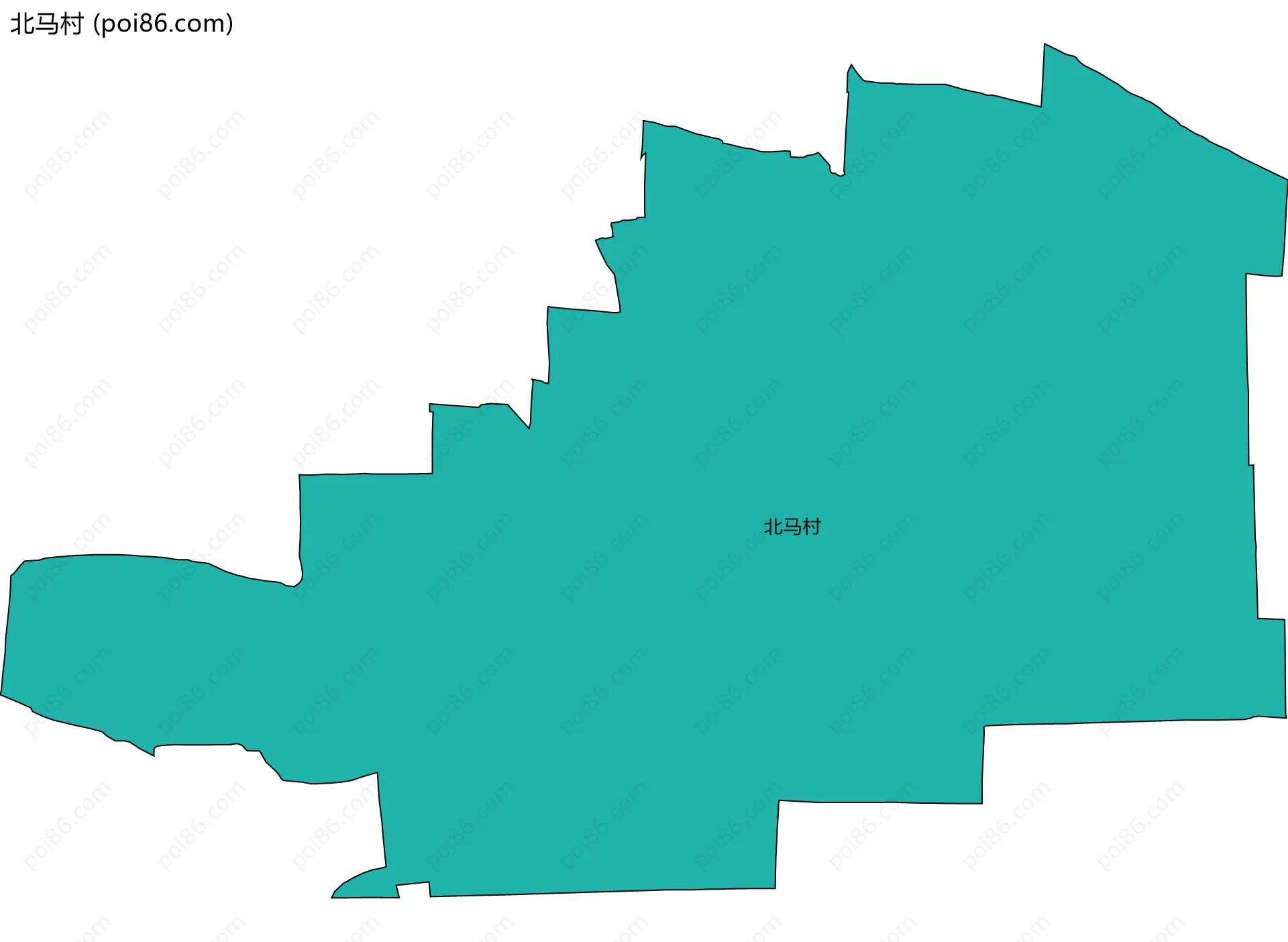 北马村边界地图