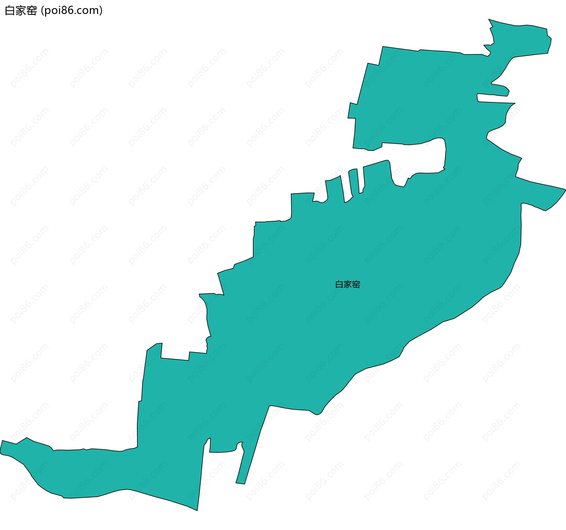白家窑边界地图
