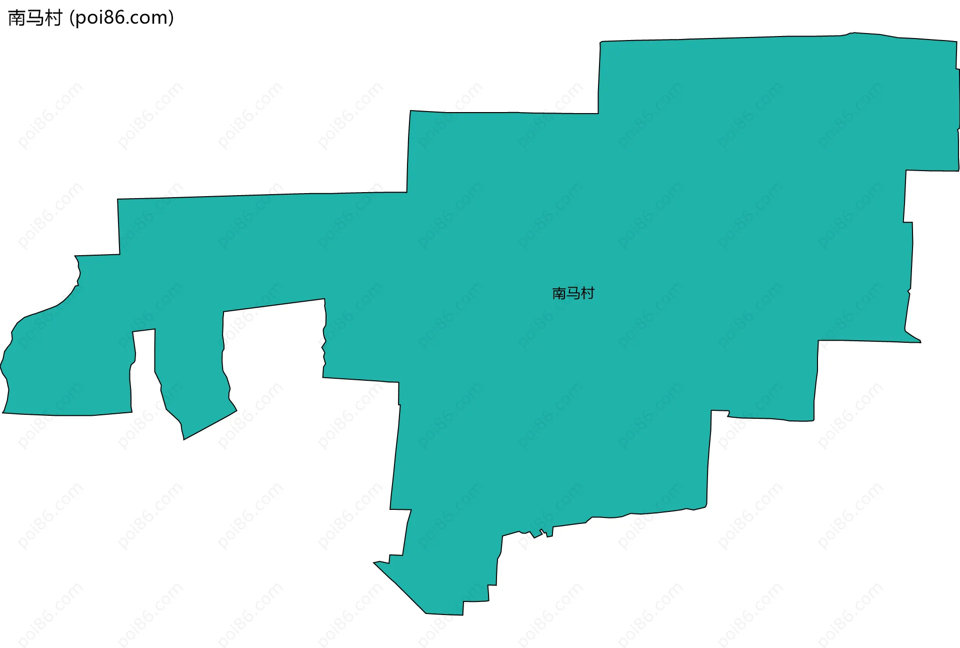 南马村边界地图