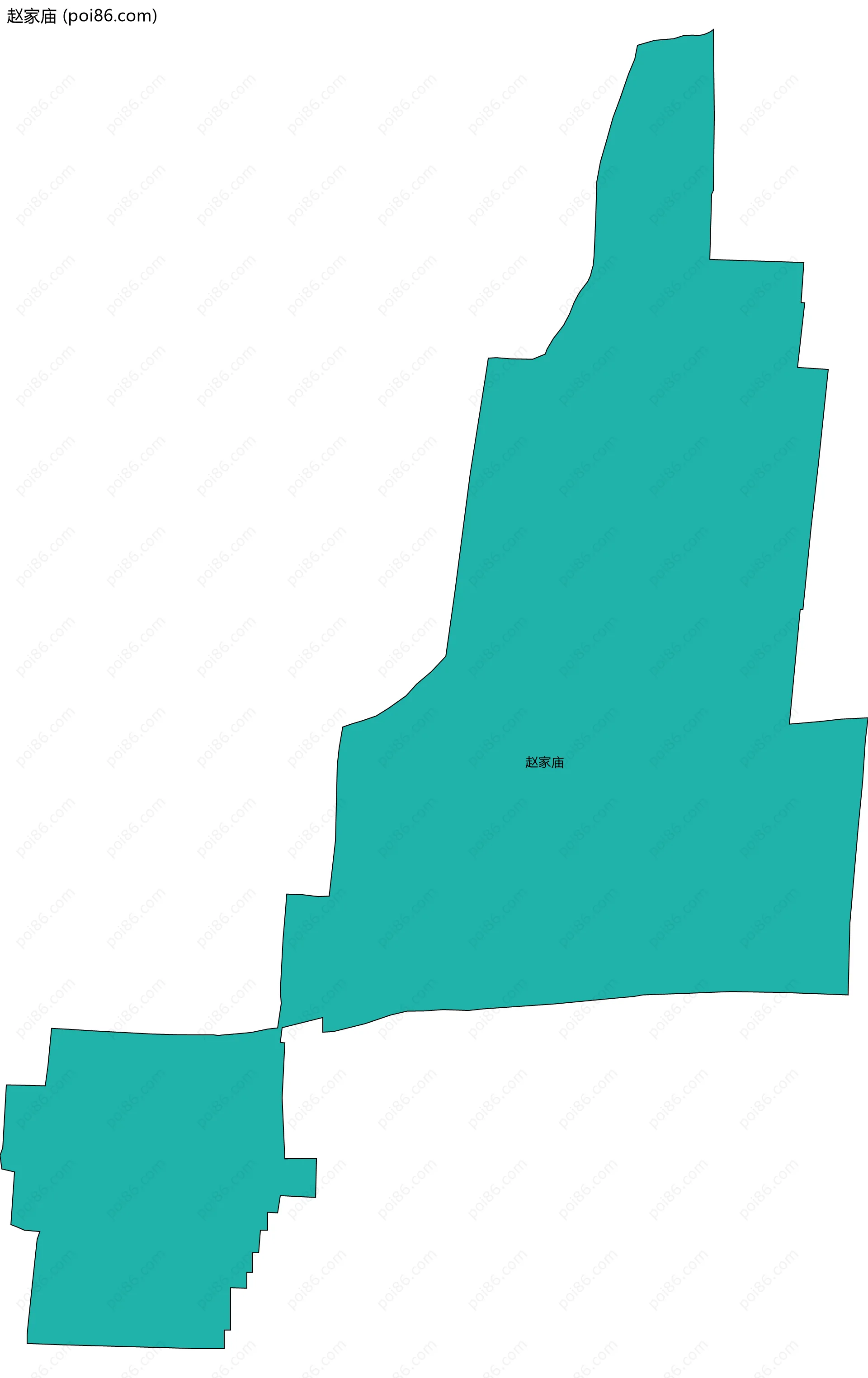 赵家庙边界地图