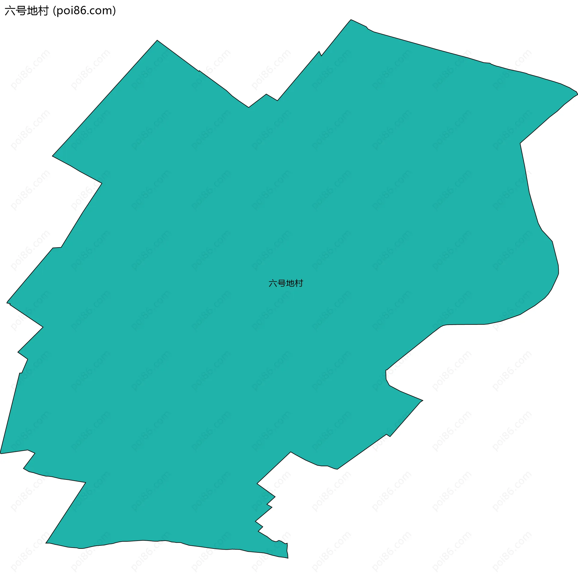 六号地村边界地图