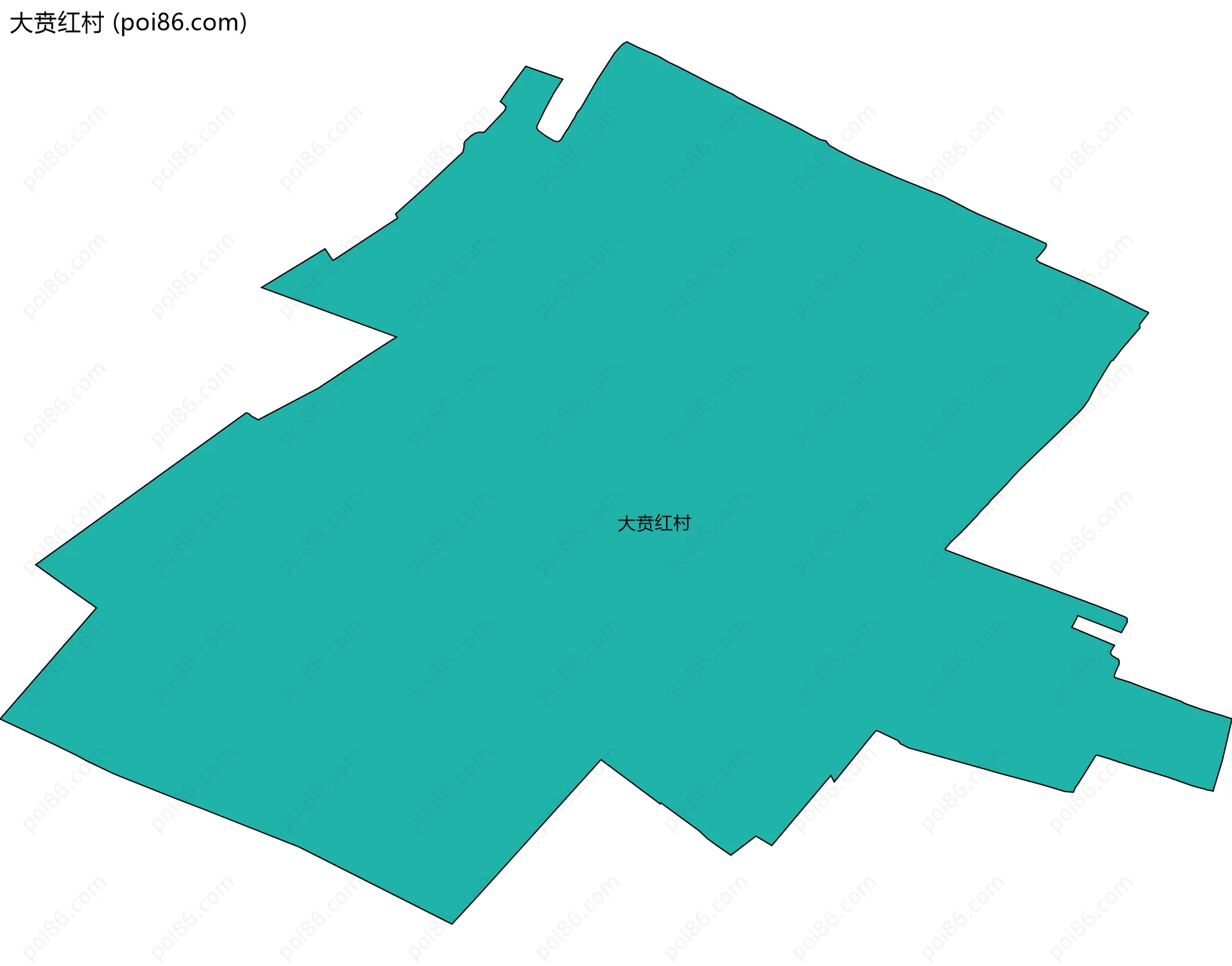 大贲红村边界地图