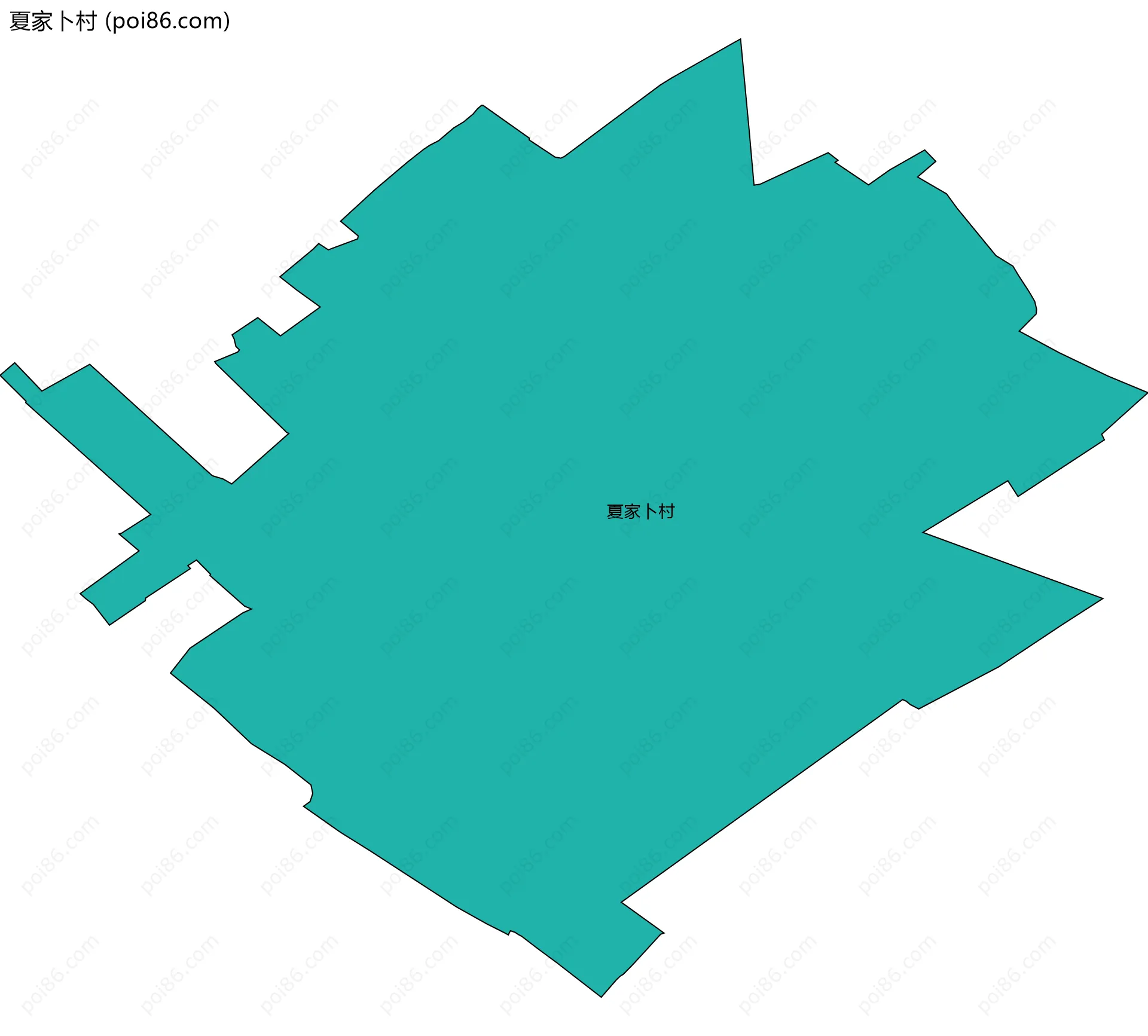 夏家卜村边界地图