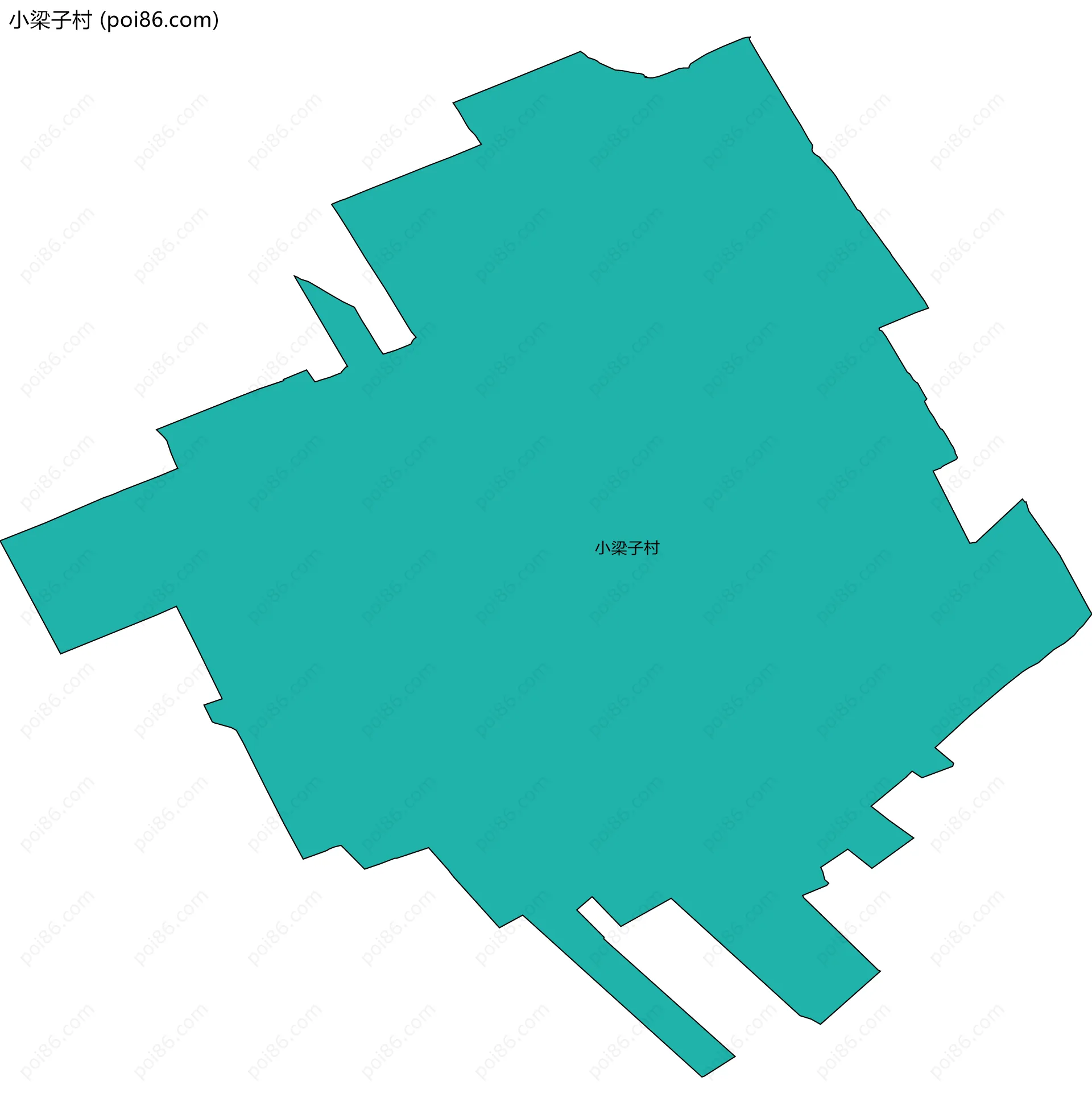 小梁子村边界地图