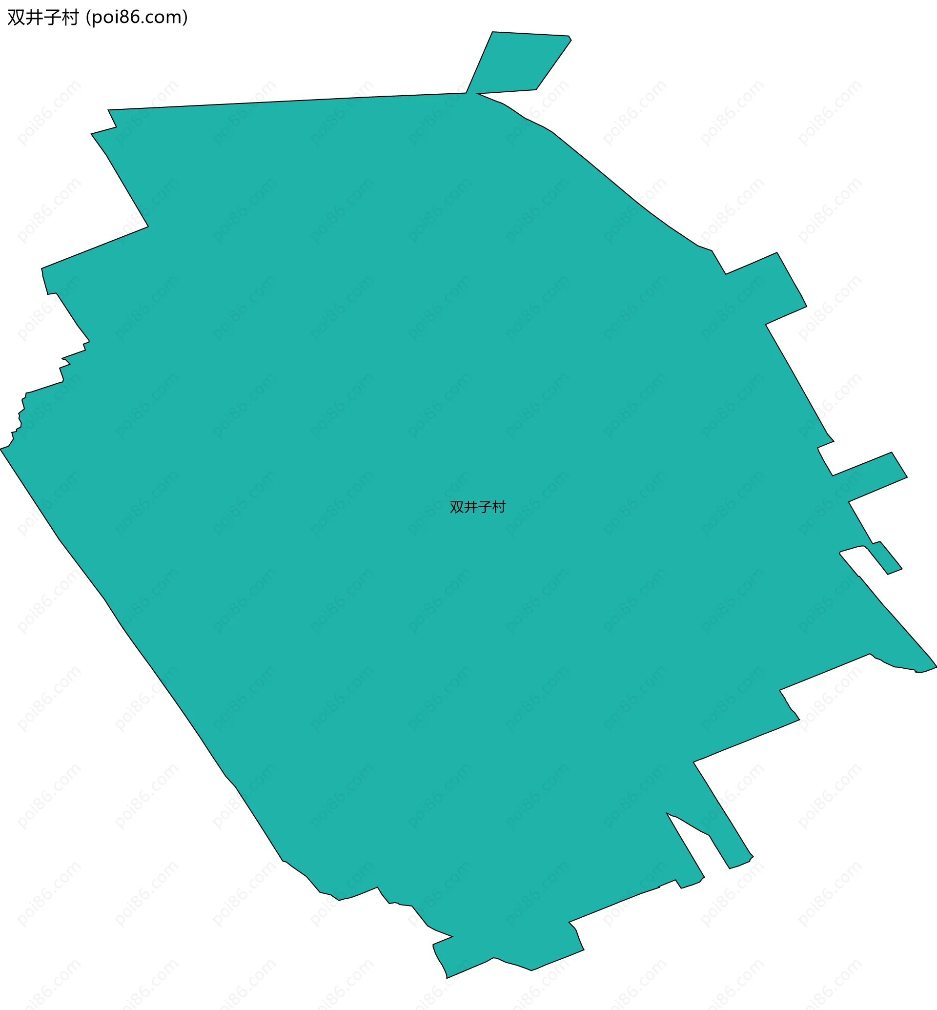 双井子村边界地图