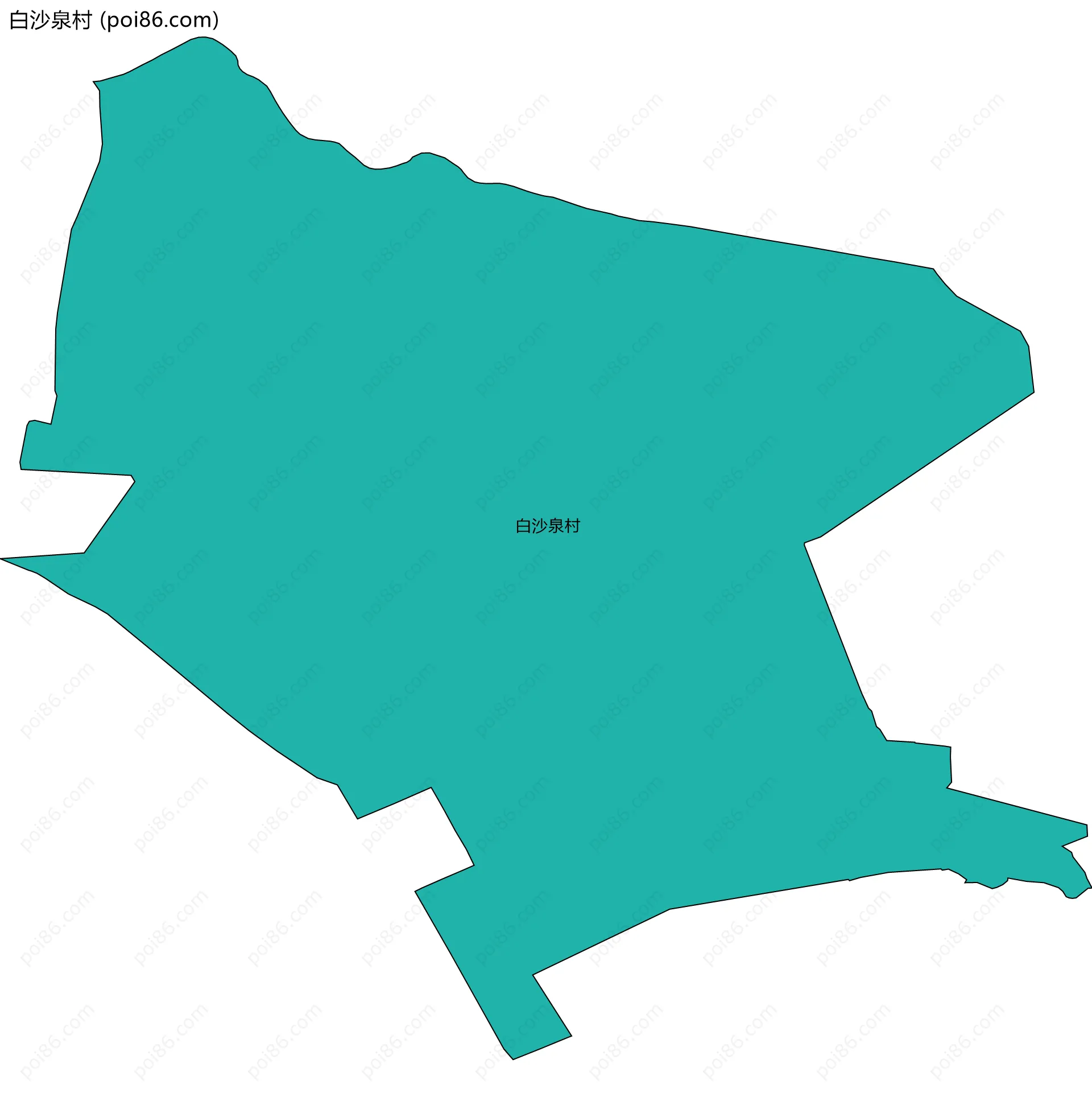 白沙泉村边界地图