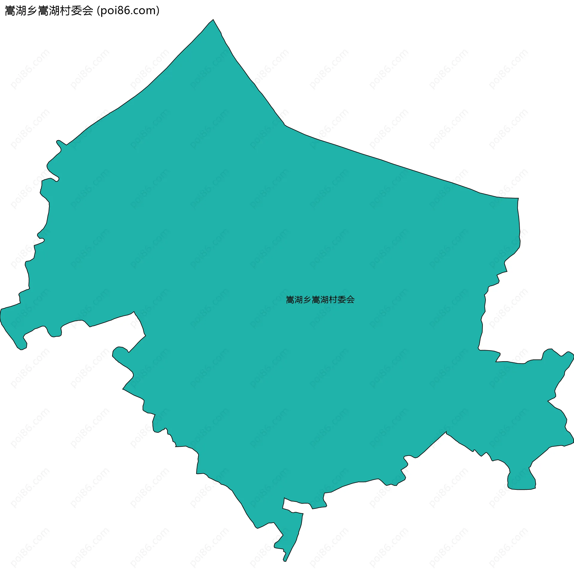 嵩湖乡嵩湖村委会边界地图