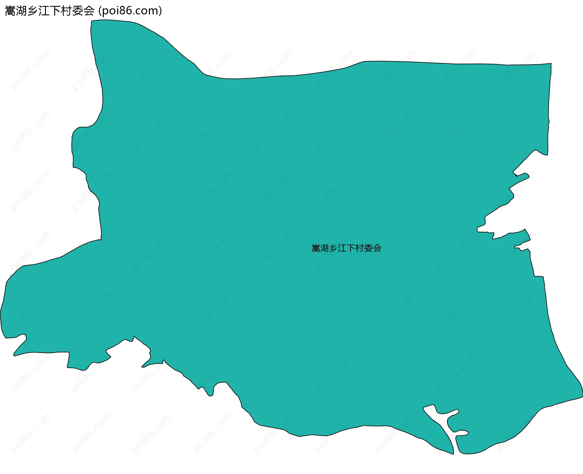 嵩湖乡江下村委会边界地图