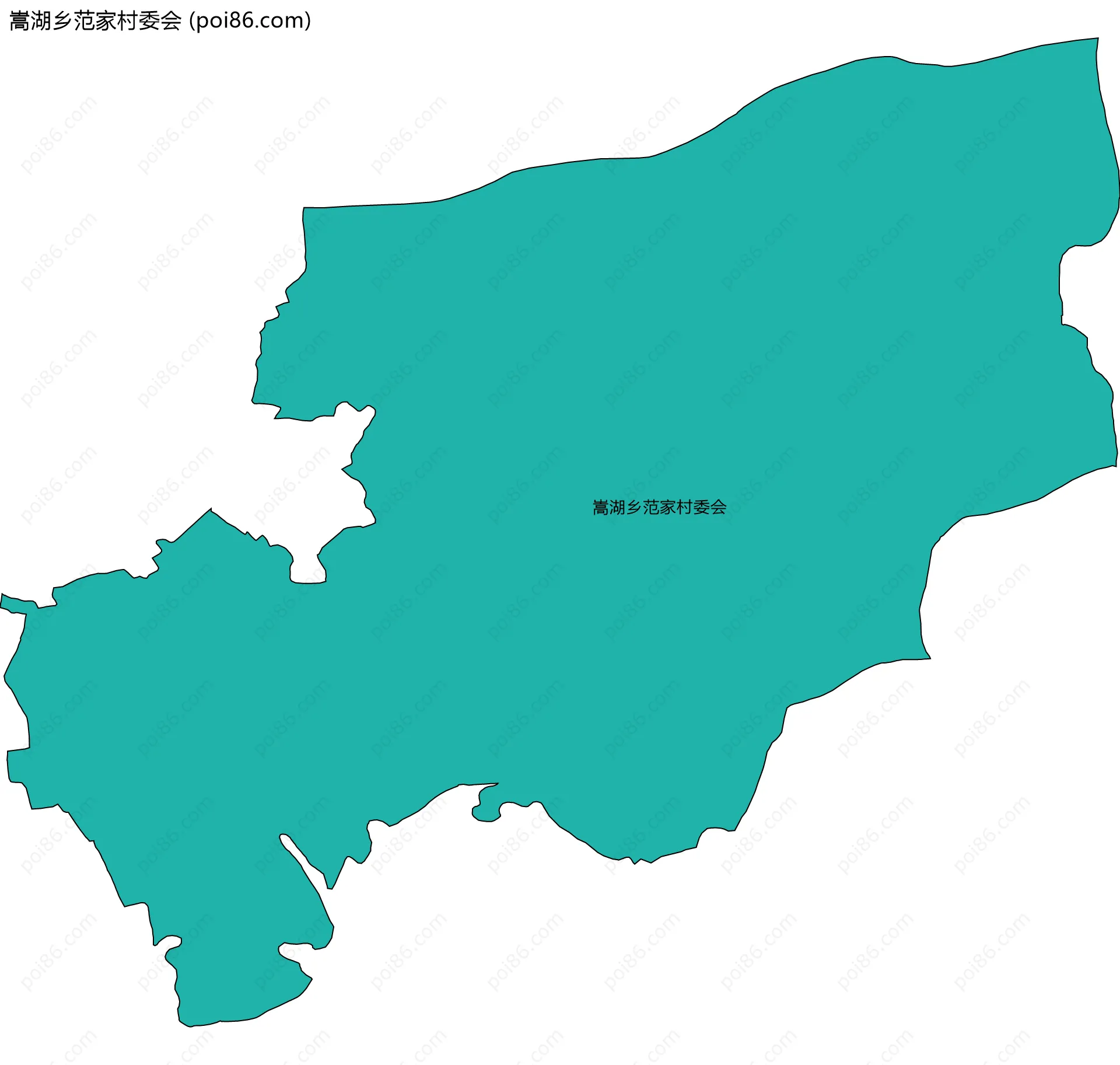 嵩湖乡范家村委会边界地图