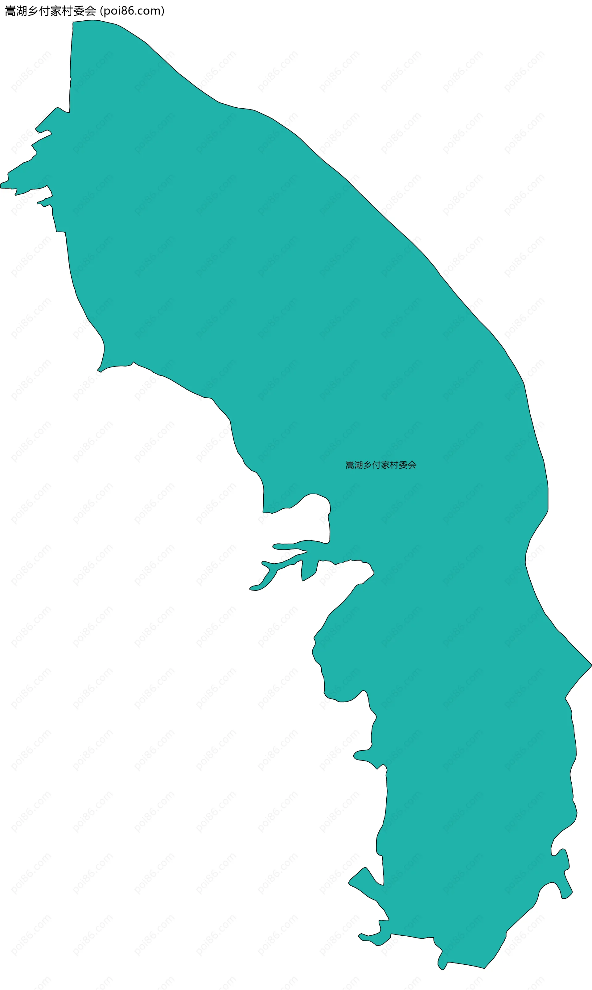 嵩湖乡付家村委会边界地图