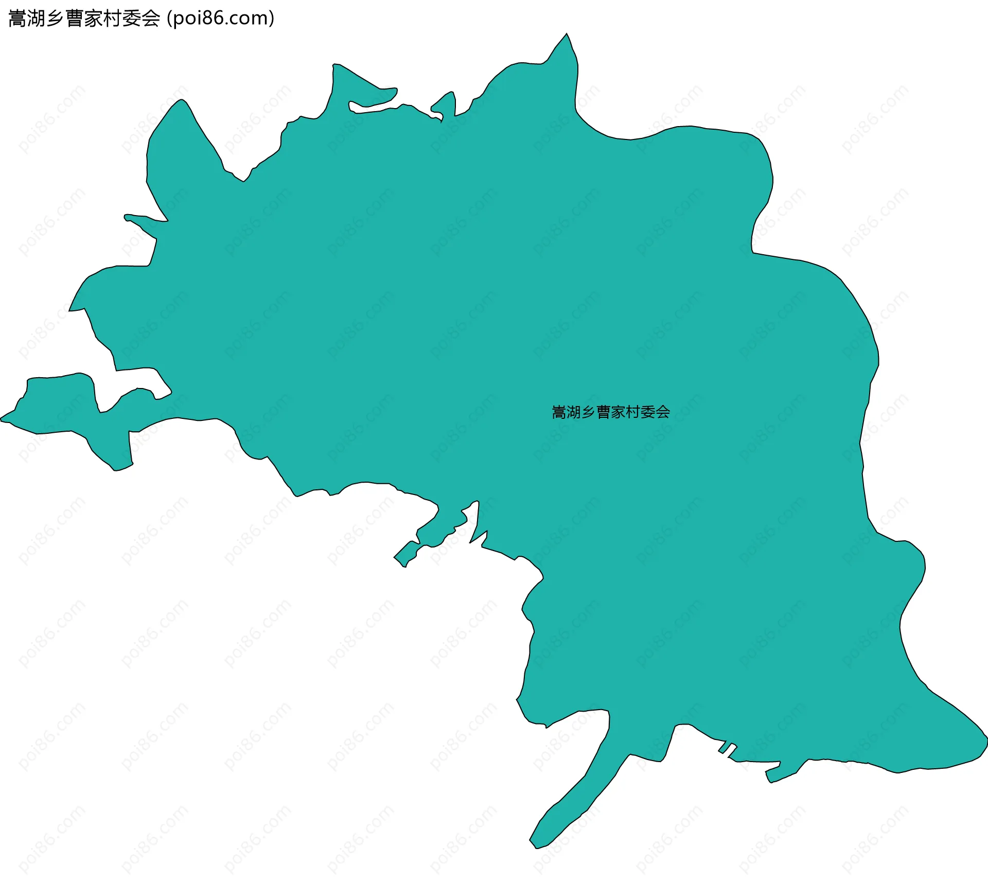 嵩湖乡曹家村委会边界地图