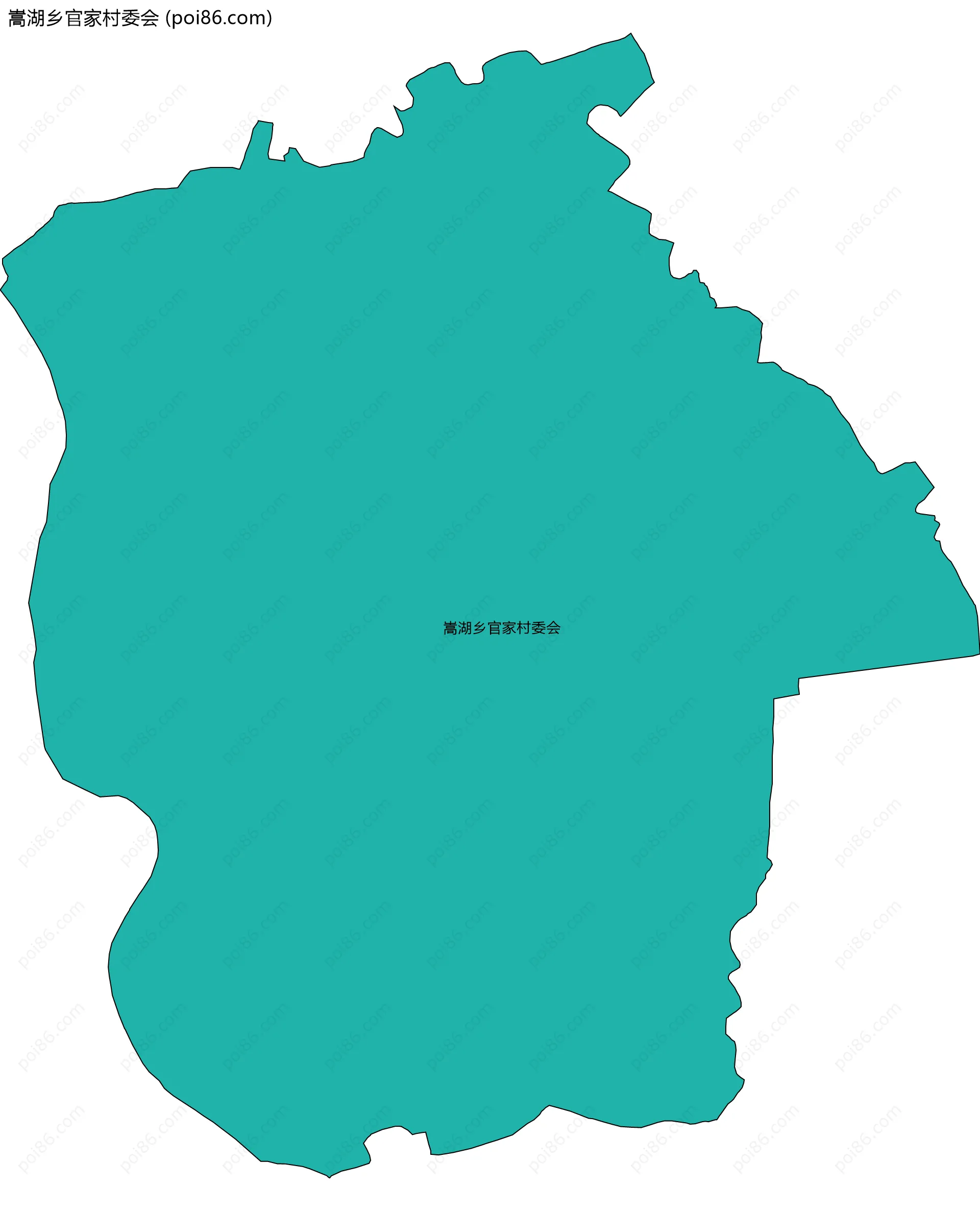 嵩湖乡官家村委会边界地图