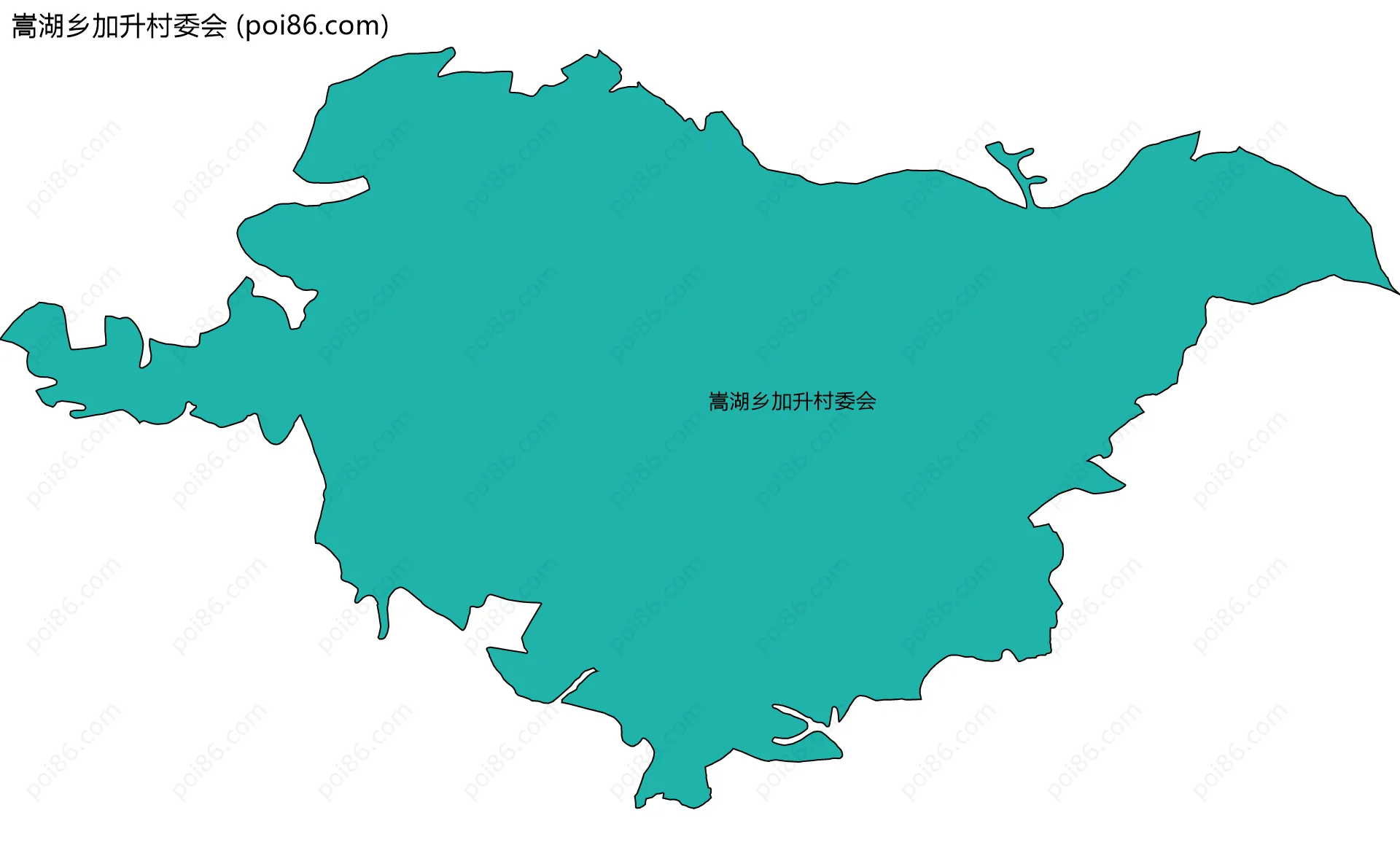 嵩湖乡加升村委会边界地图