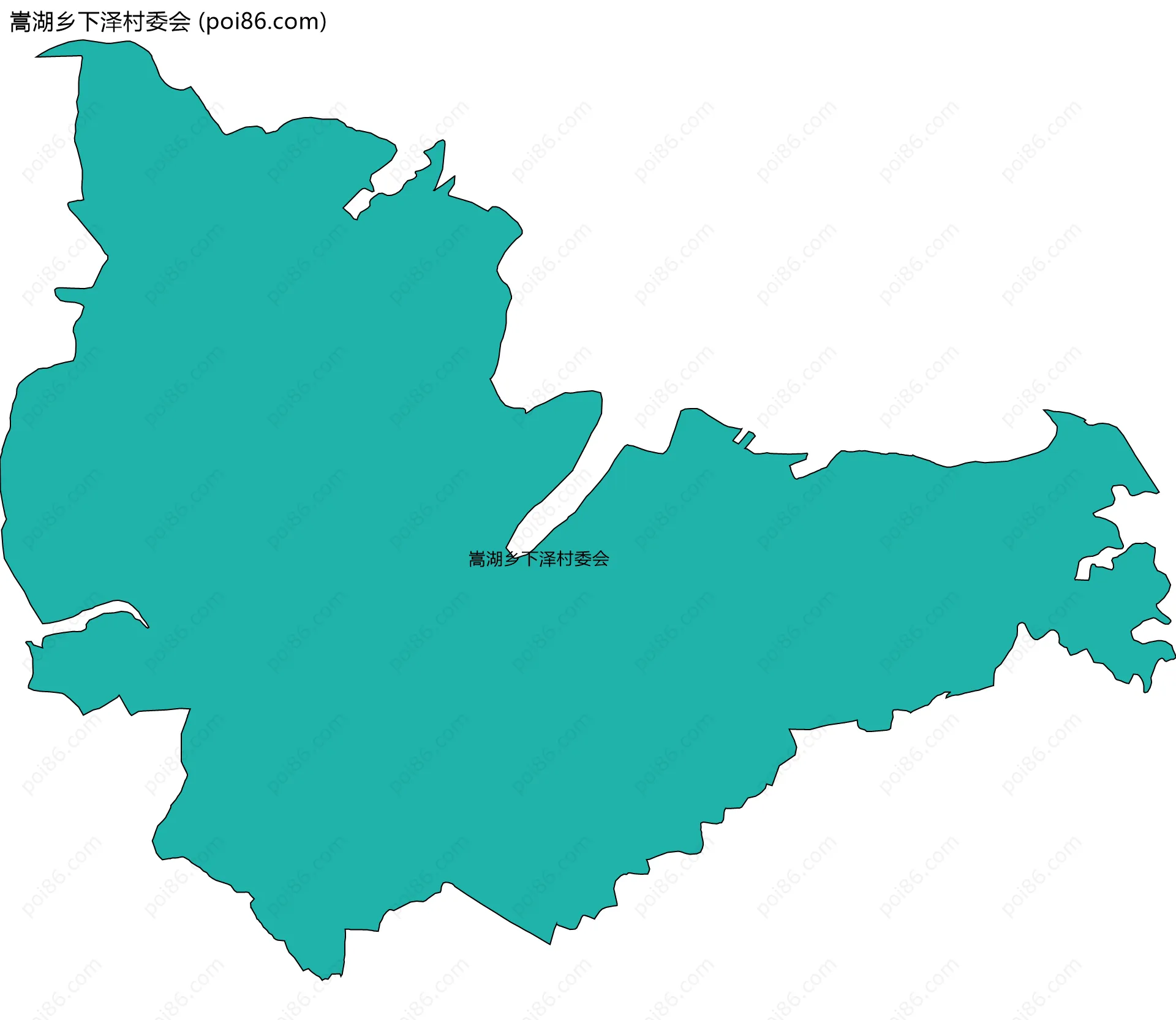嵩湖乡下泽村委会边界地图