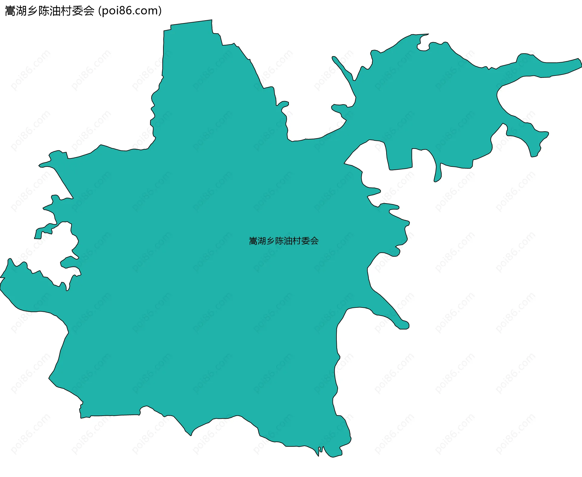 嵩湖乡陈油村委会边界地图