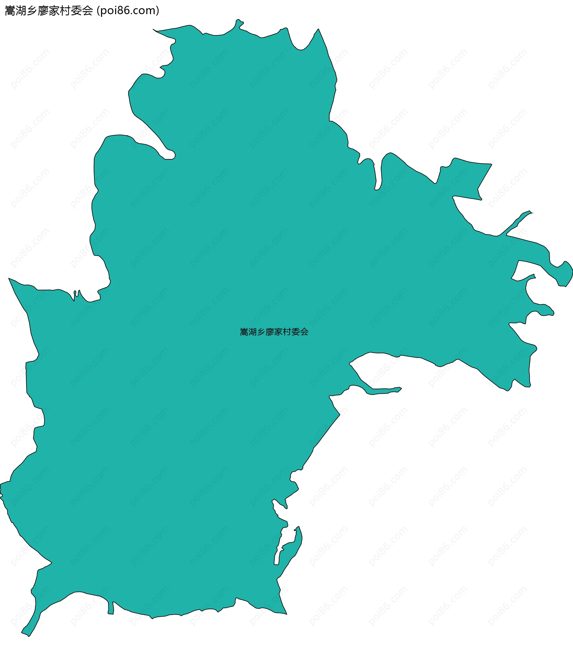 嵩湖乡廖家村委会边界地图