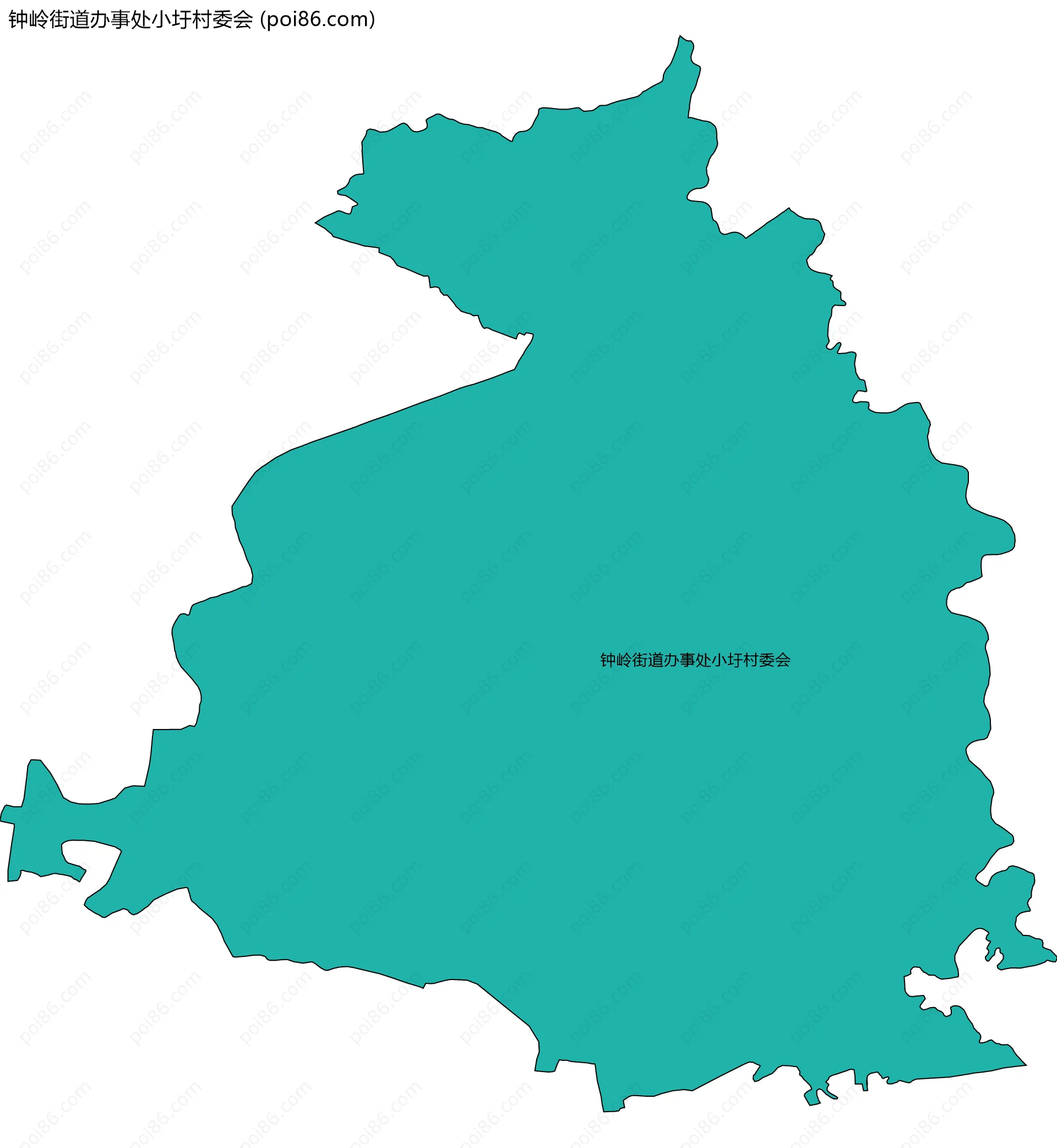 钟岭街道办事处小圩村委会边界地图