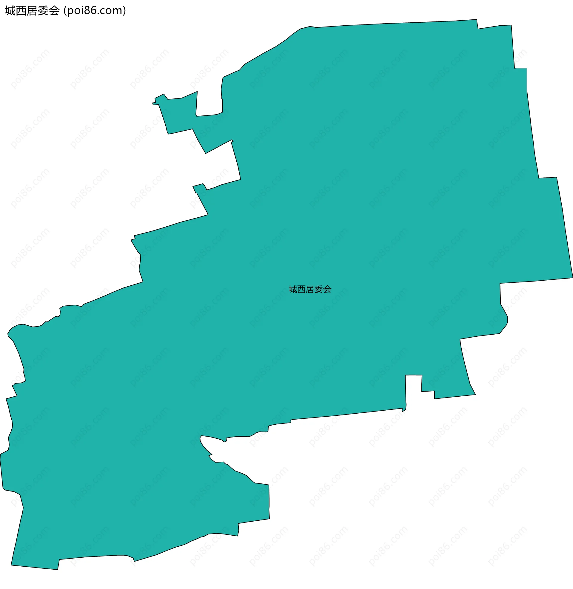 城西居委会边界地图