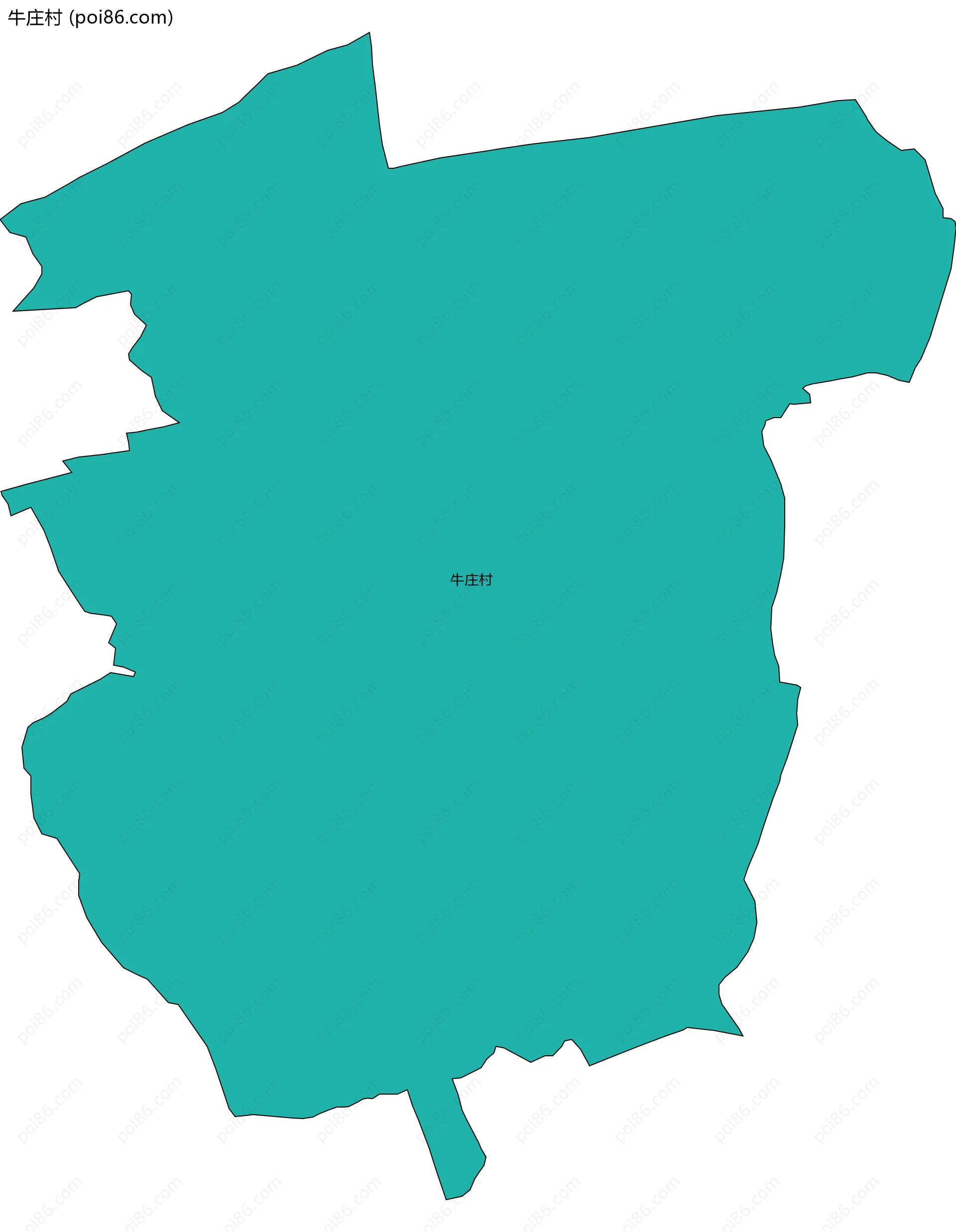 牛庄村边界地图