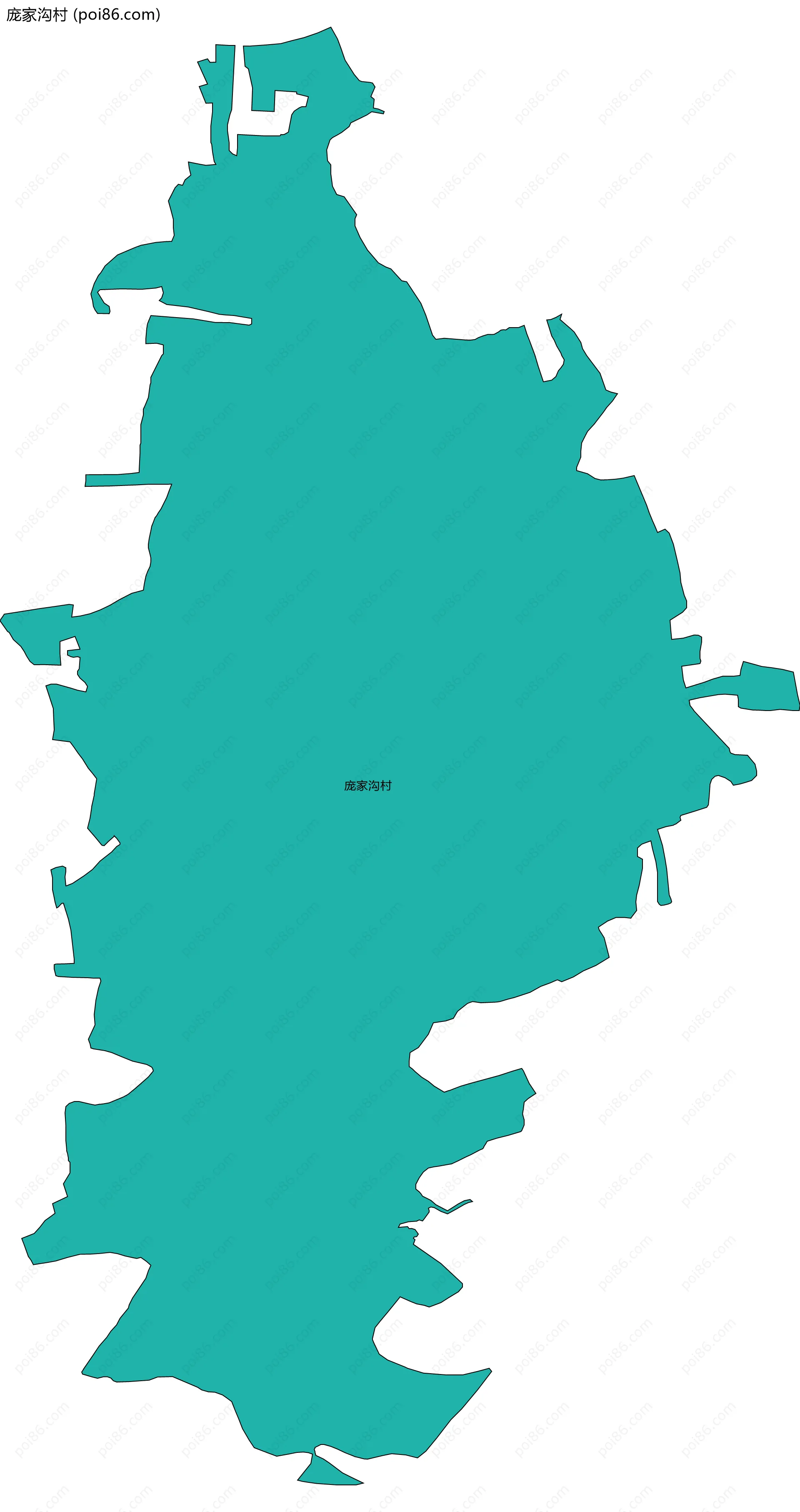 庞家沟村边界地图