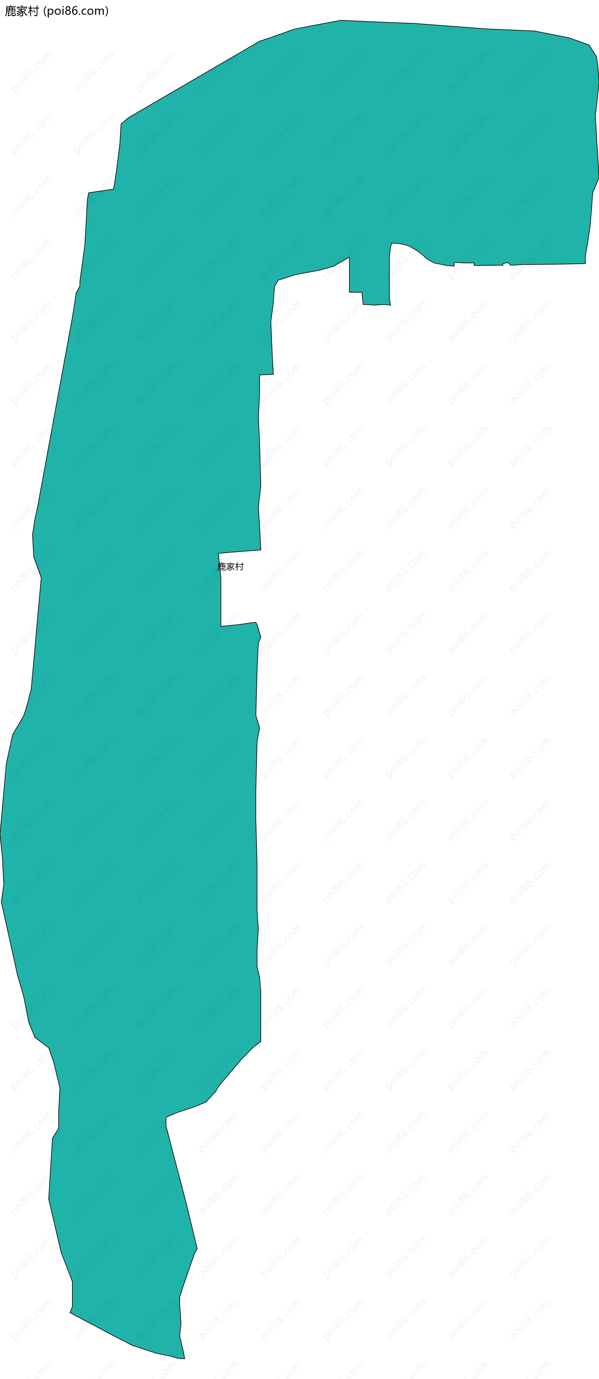 鹿家村边界地图