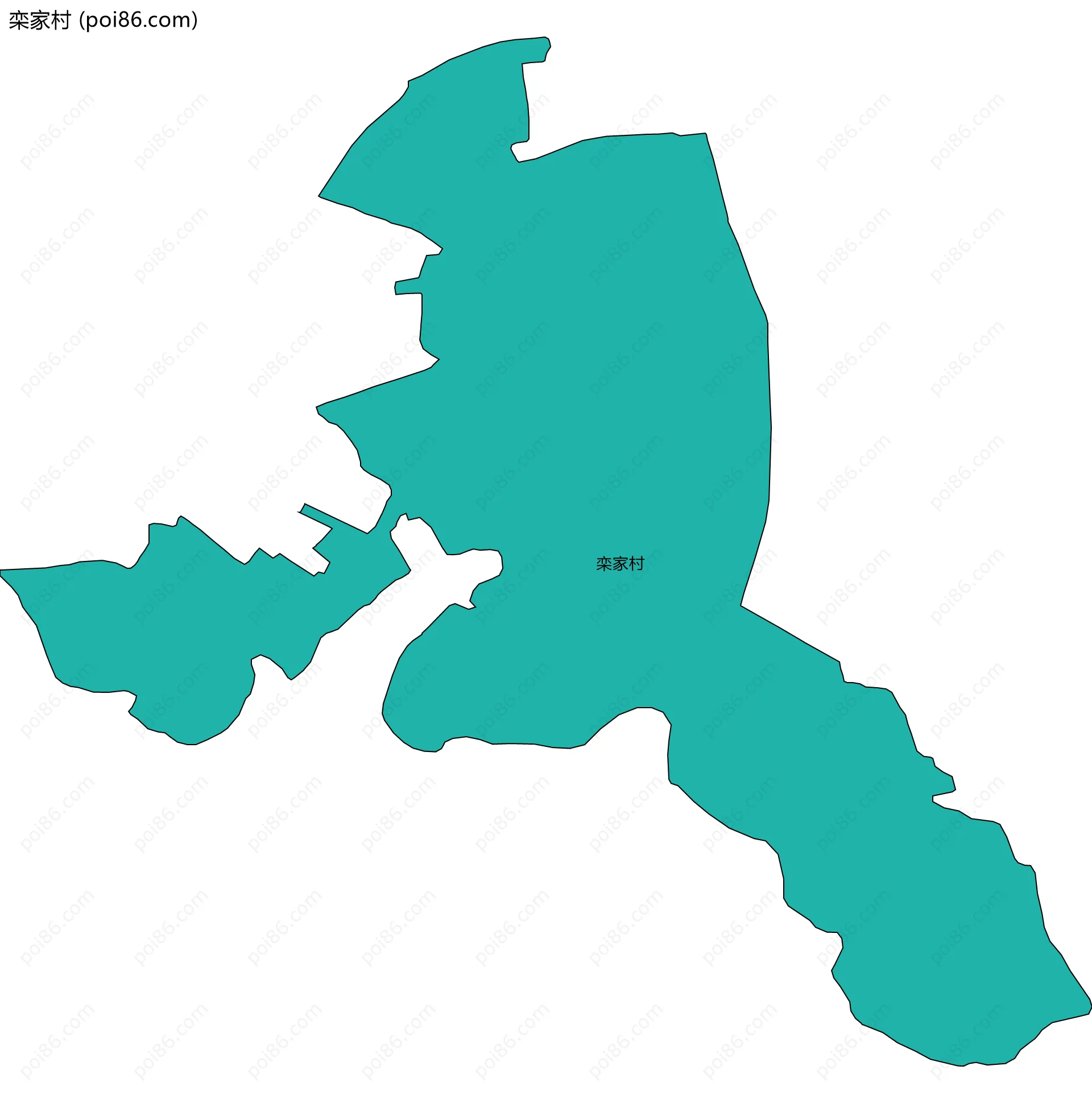 栾家村边界地图