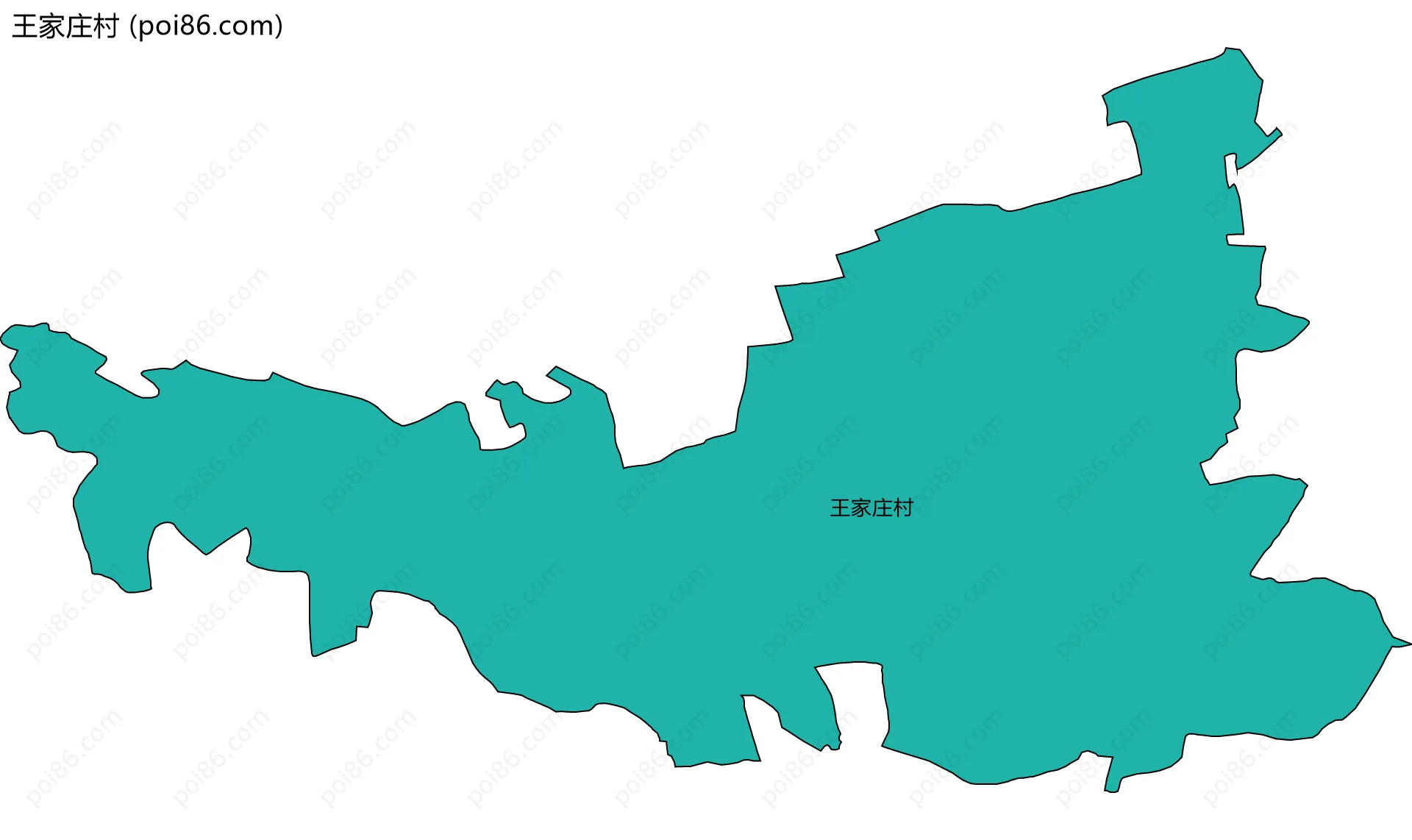 王家庄村边界地图