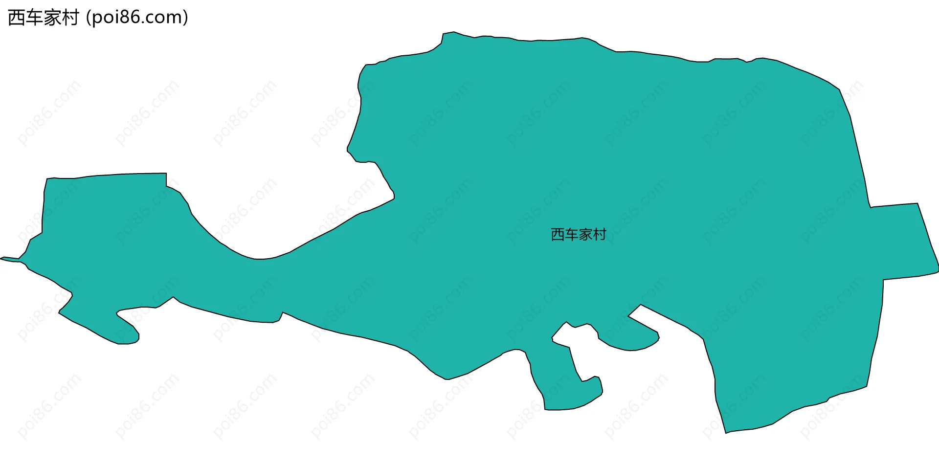 西车家村边界地图