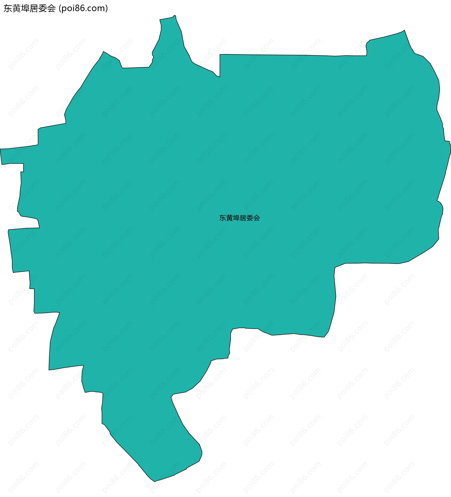 东黄埠居委会边界地图