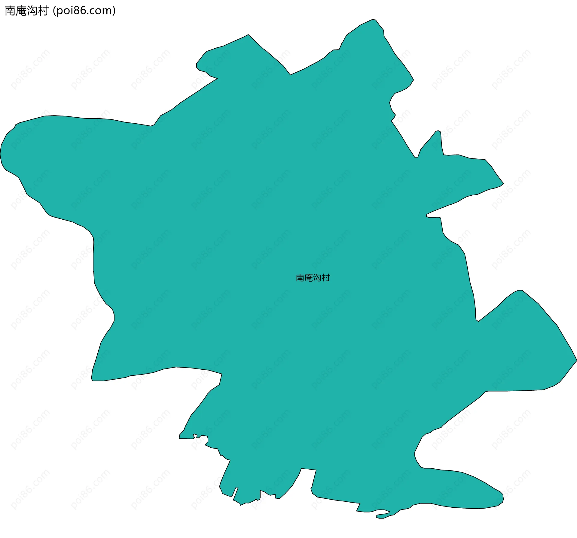 南庵沟村边界地图