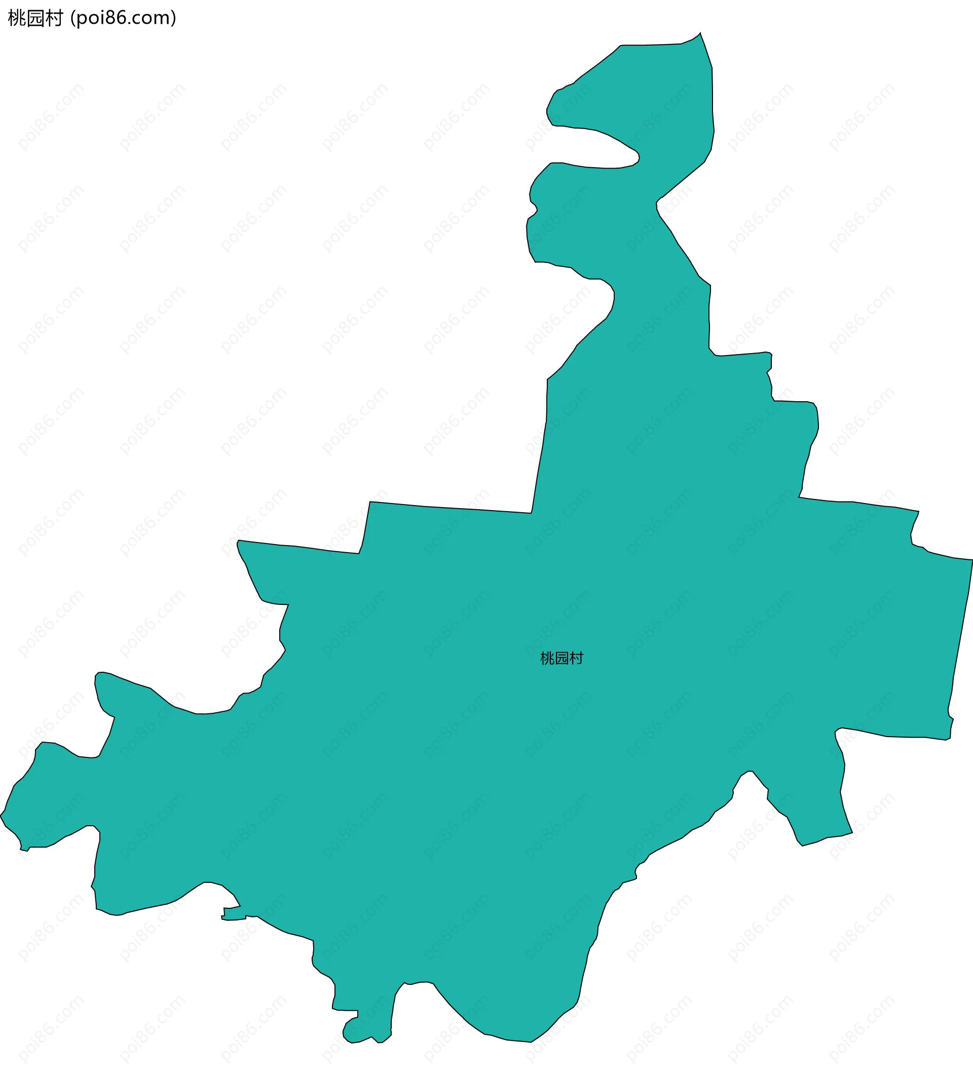 桃园村边界地图