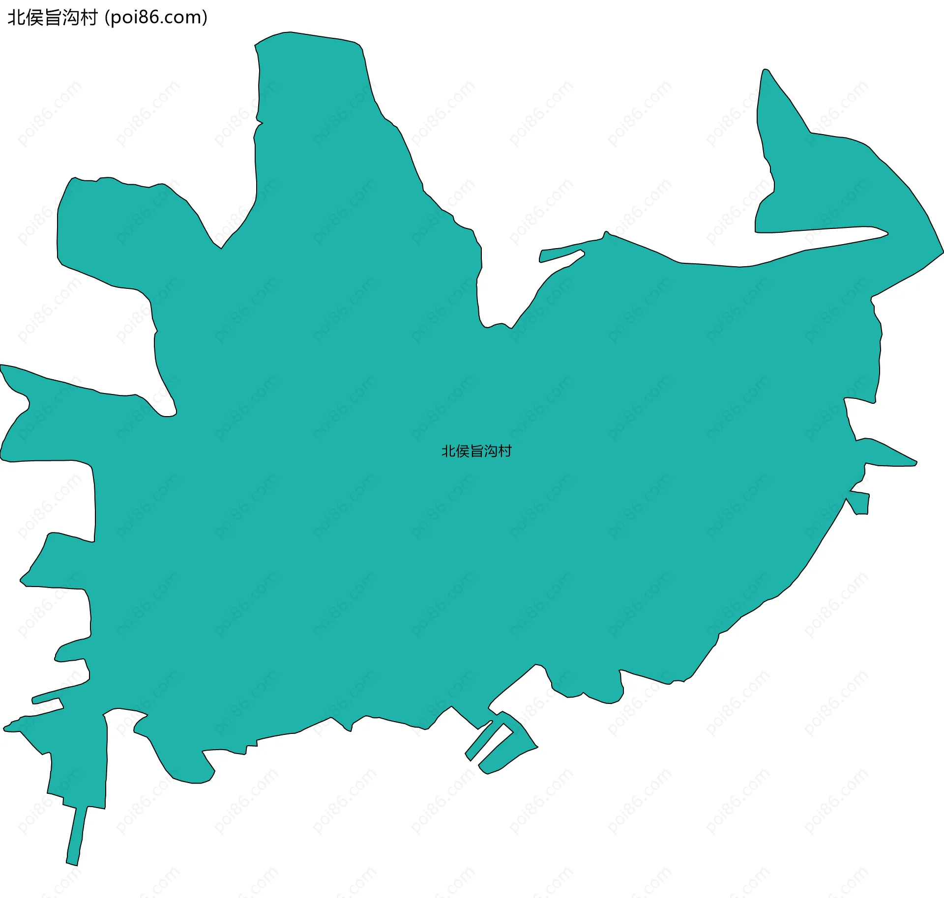 北侯旨沟村边界地图