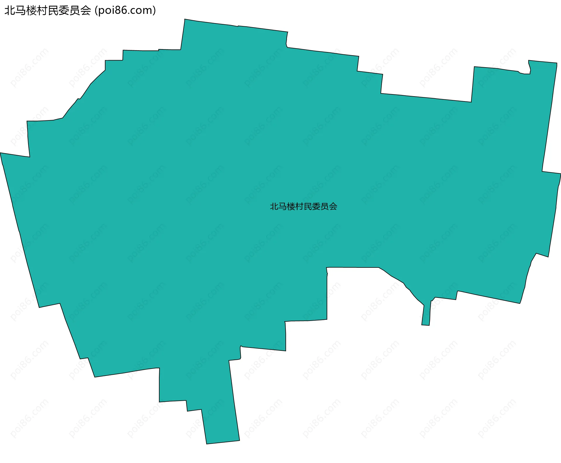 北马楼村民委员会边界地图