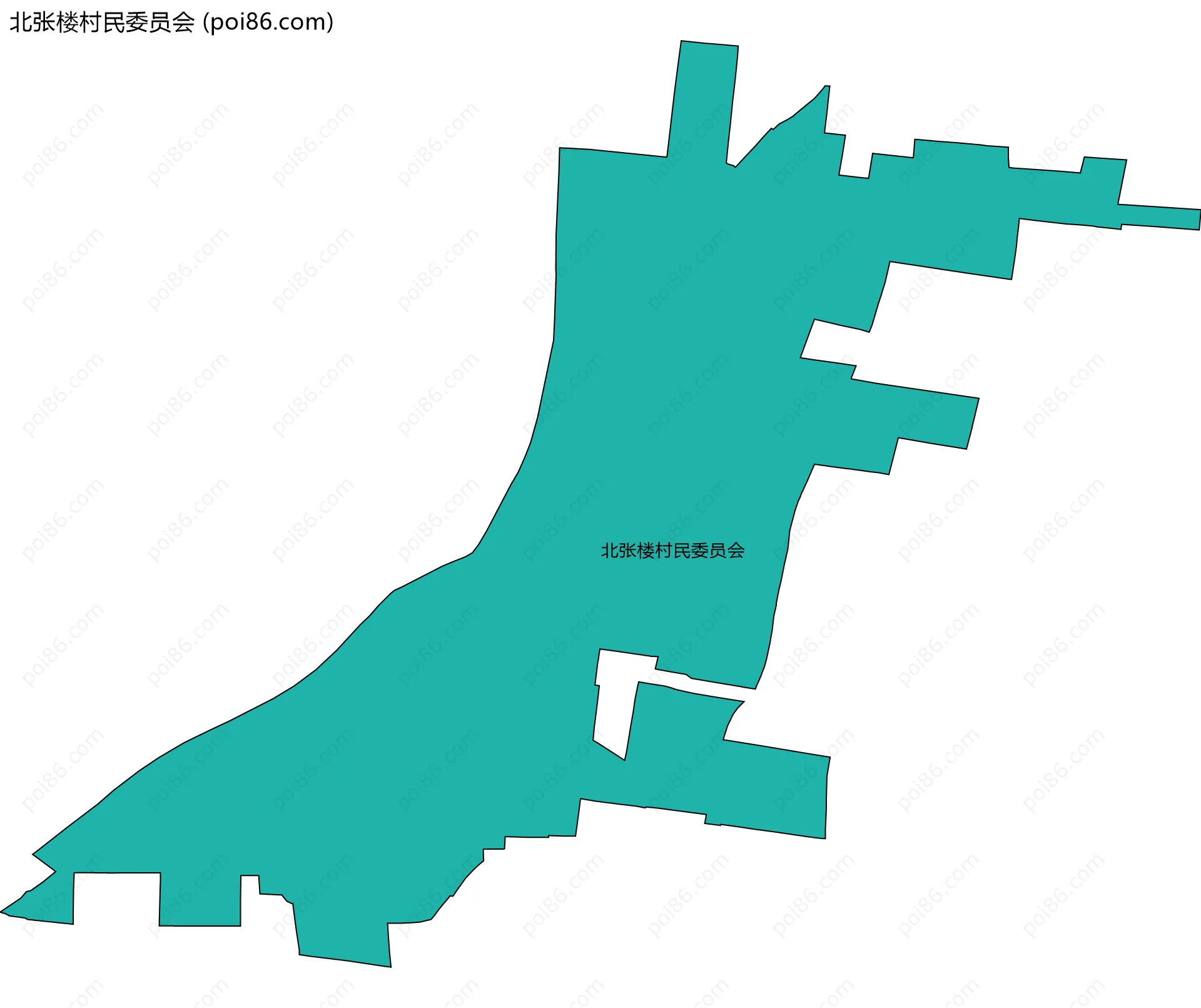 北张楼村民委员会边界地图