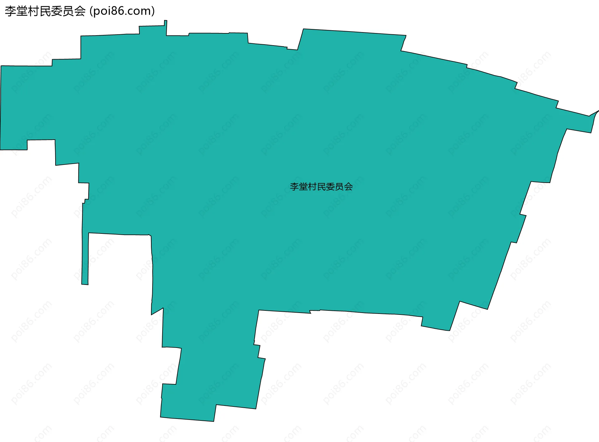 李堂村民委员会边界地图